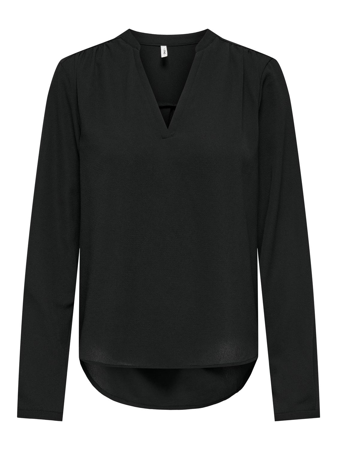 ONLY Blusenshirt "ONLNOVA LIFE VIS L/S JOSIE TOP SOLID" günstig online kaufen