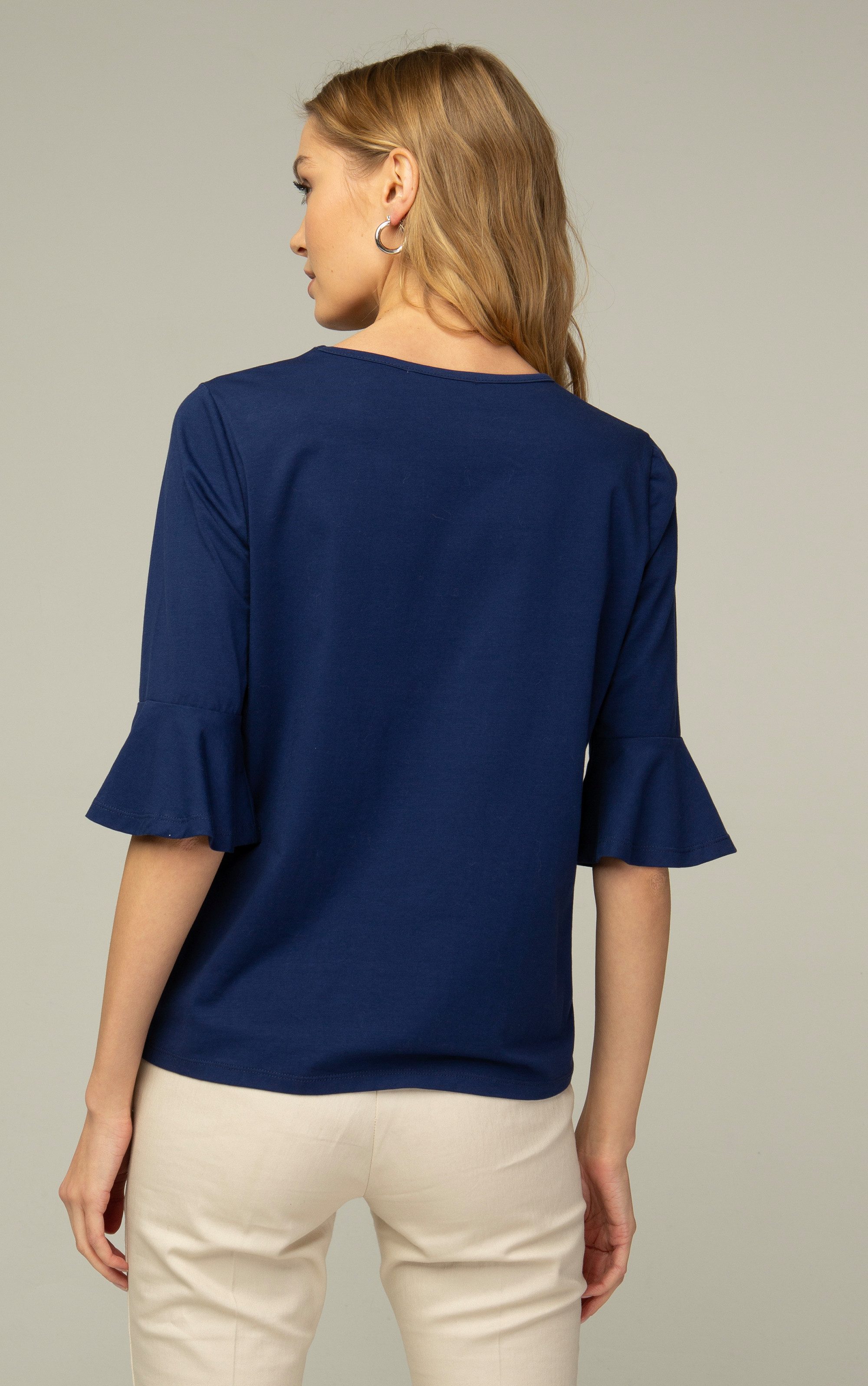 Passioni T-Shirt mit Blumenapplikation günstig online kaufen