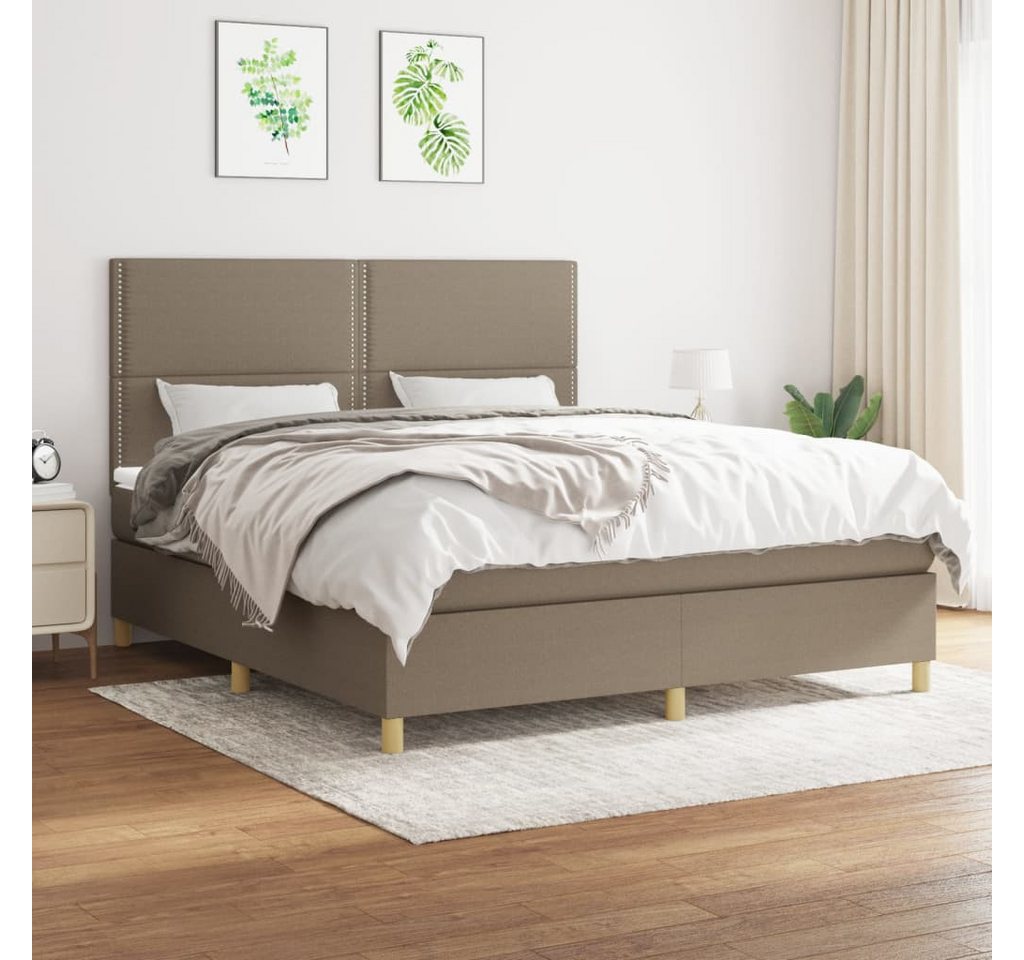 vidaXL Boxspringbett Bett Boxspringbett mit Matratze Stoff (160 x 200 cm, T günstig online kaufen