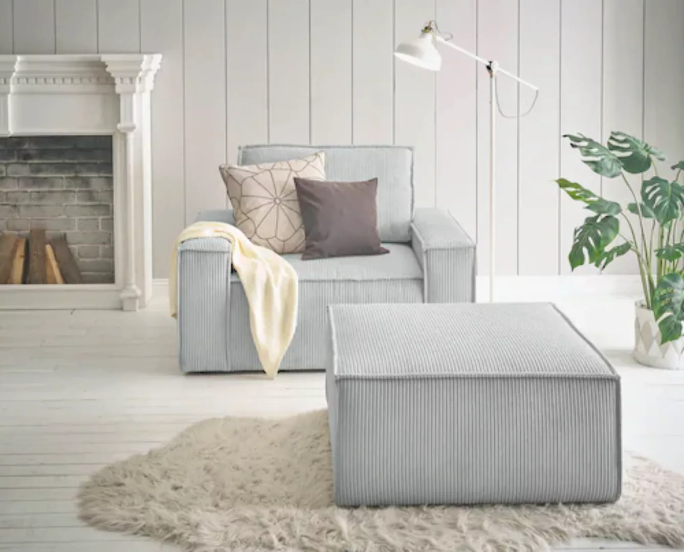 Home affaire Sessel »SHERWOOD«, Loveseat und Hocker im Set, passend zur Pol günstig online kaufen