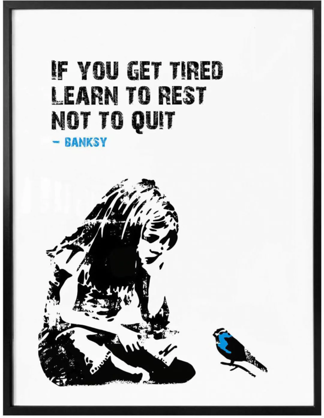 Wall-Art Poster »Graffiti Bilder If you get tired«, Schriftzug, (1 St.), Po günstig online kaufen