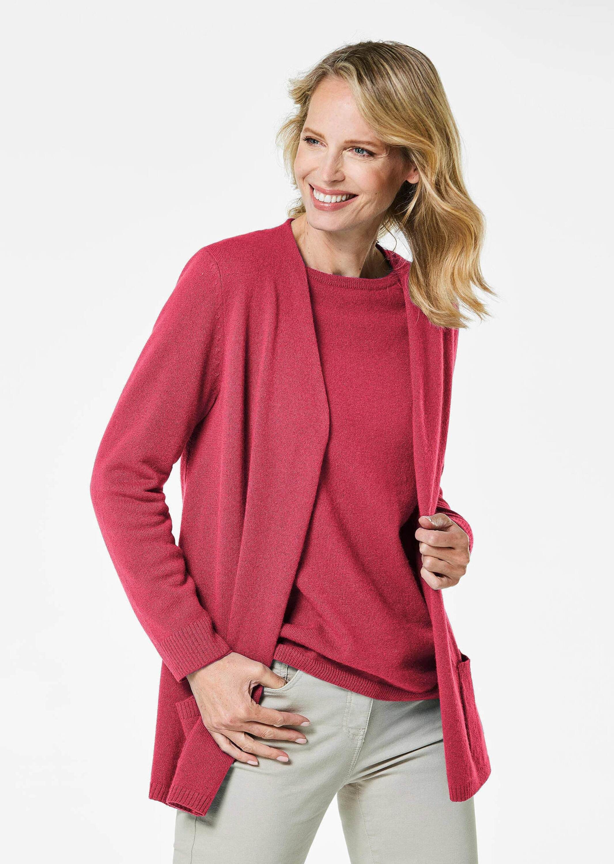 GOLDNER Strickjacke Kurzgröße: Langarm Feinstrick-Cardigan günstig online kaufen