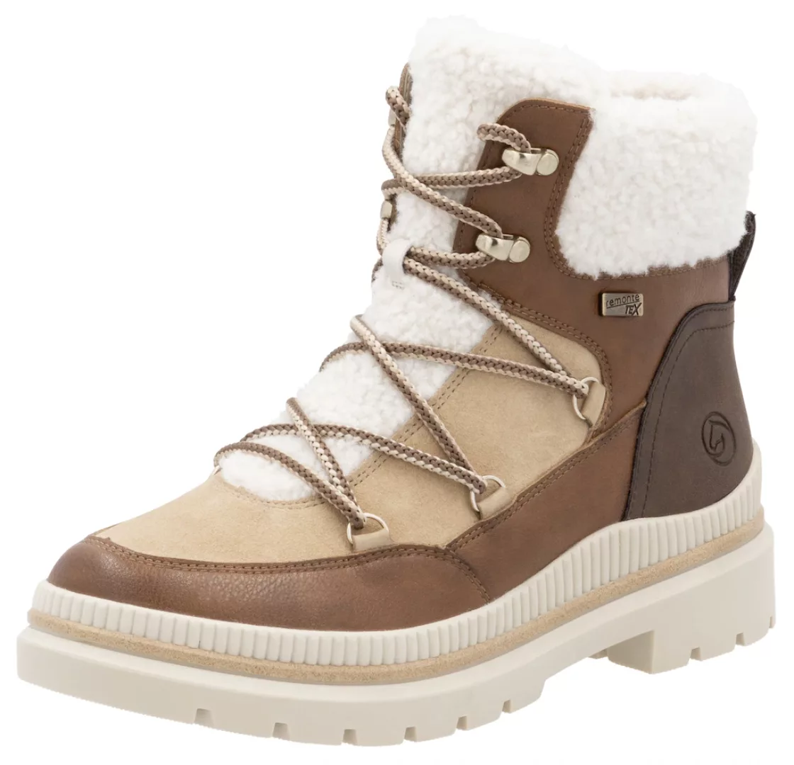 Remonte Winterboots, Blockabsatz, Winterboots, Outdoorschuh mit Ösen und Ko günstig online kaufen