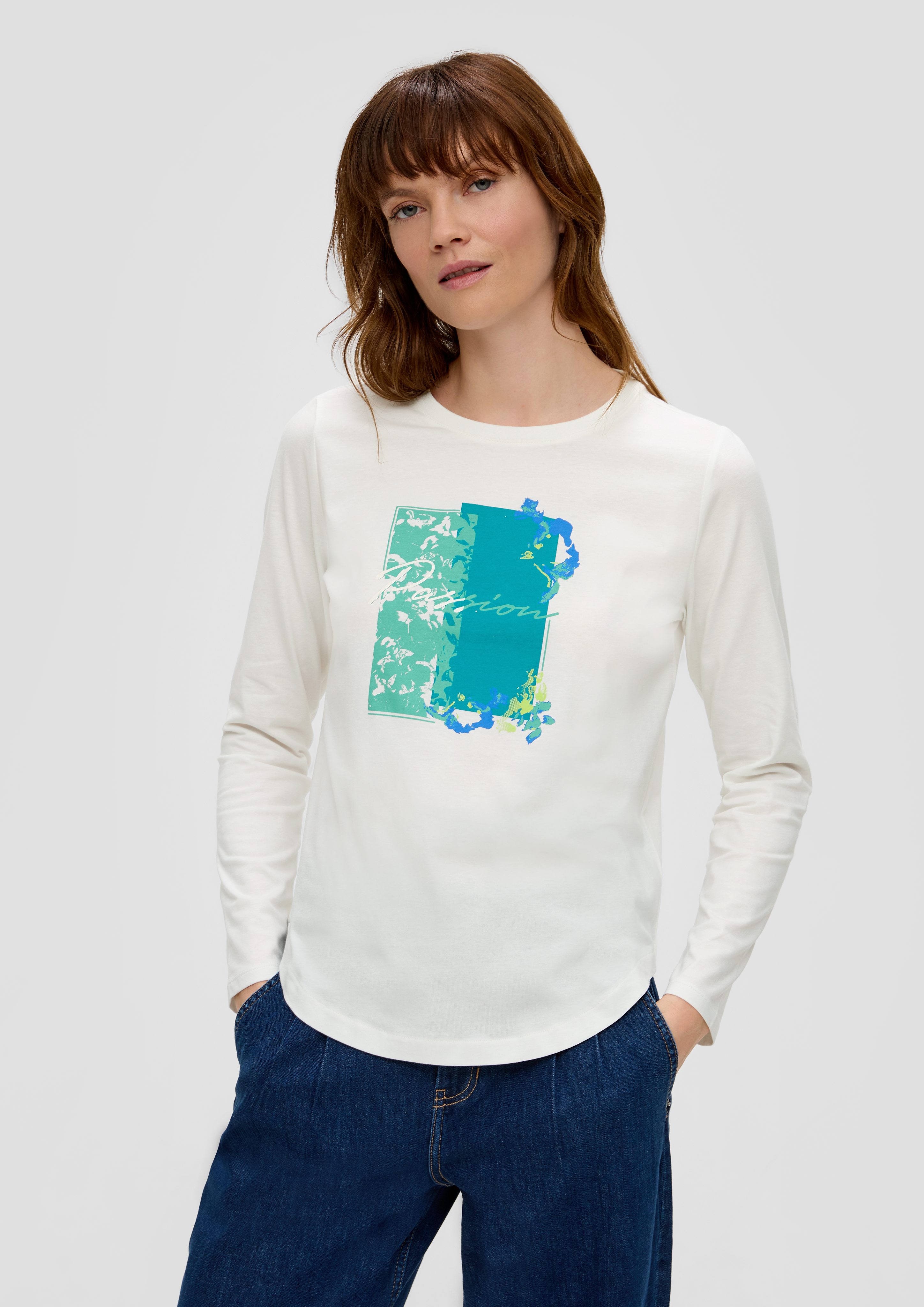 s.Oliver Langarmshirt Longsleeve mit Frontprint günstig online kaufen
