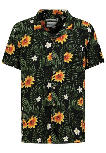 Urban Surface Kurzarmhemd Allover-Print Tropical Flowers günstig online kaufen