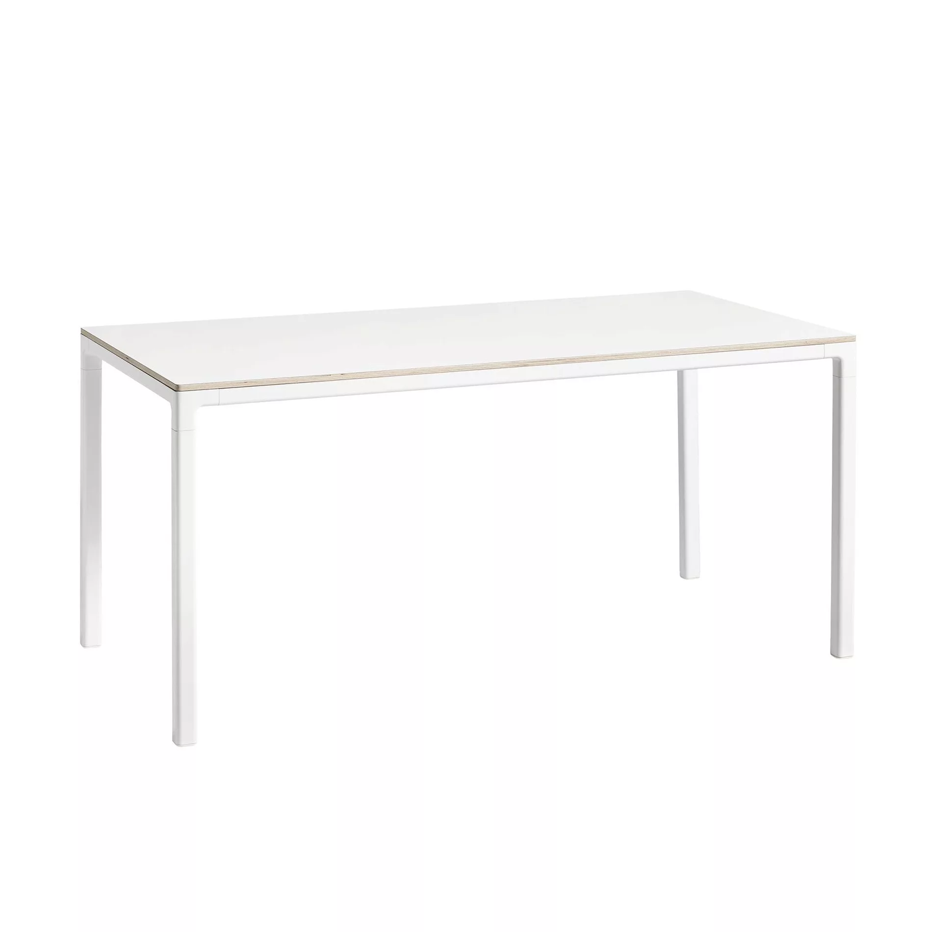 HAY - T12 Tisch Laminat 160x80cm - weiß/Laminat mit Sperrholzkante/Gestell günstig online kaufen