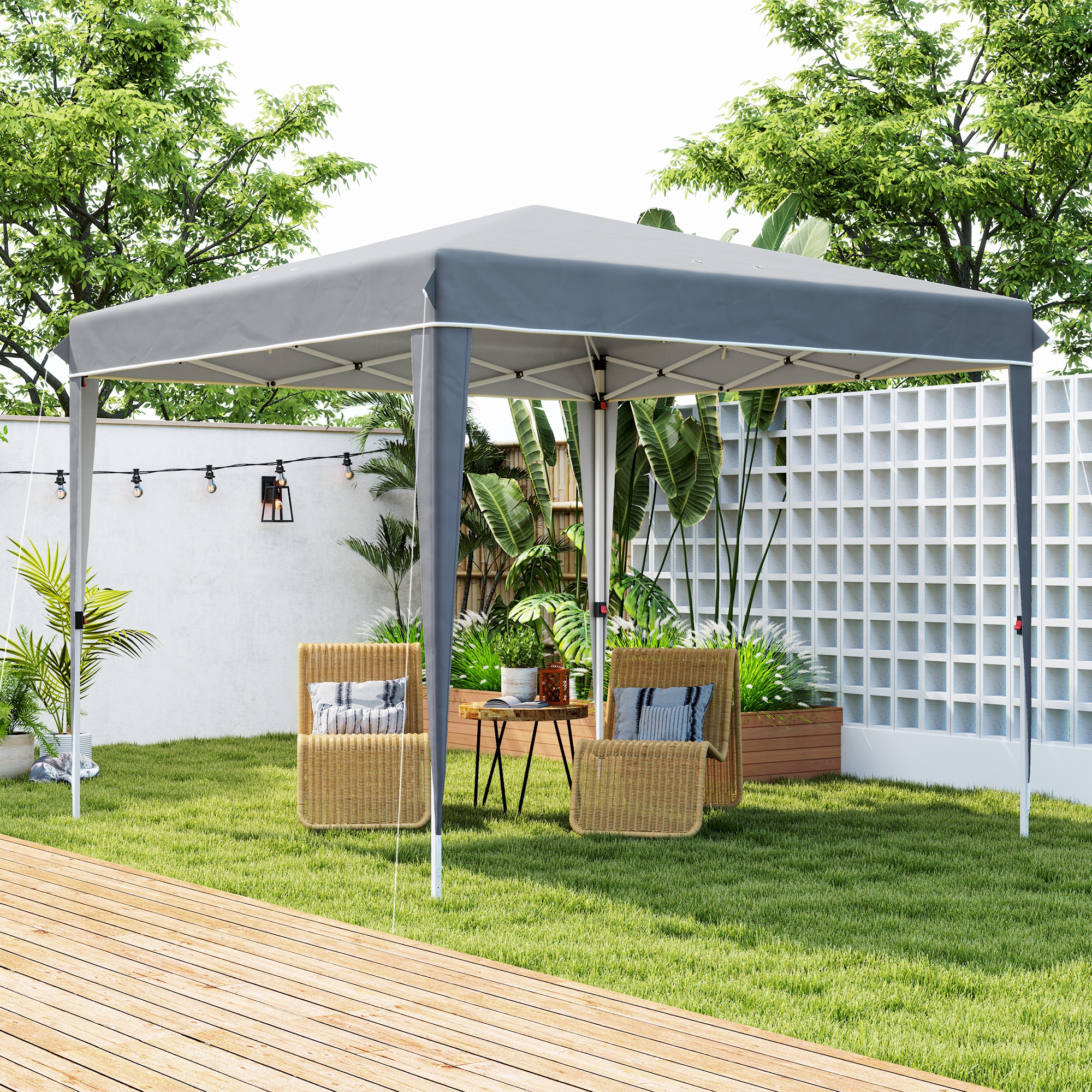 Outsunny Pavillon 3x3m, wasserabweisend Stabil Winterfest Pop-up Faltpavill günstig online kaufen