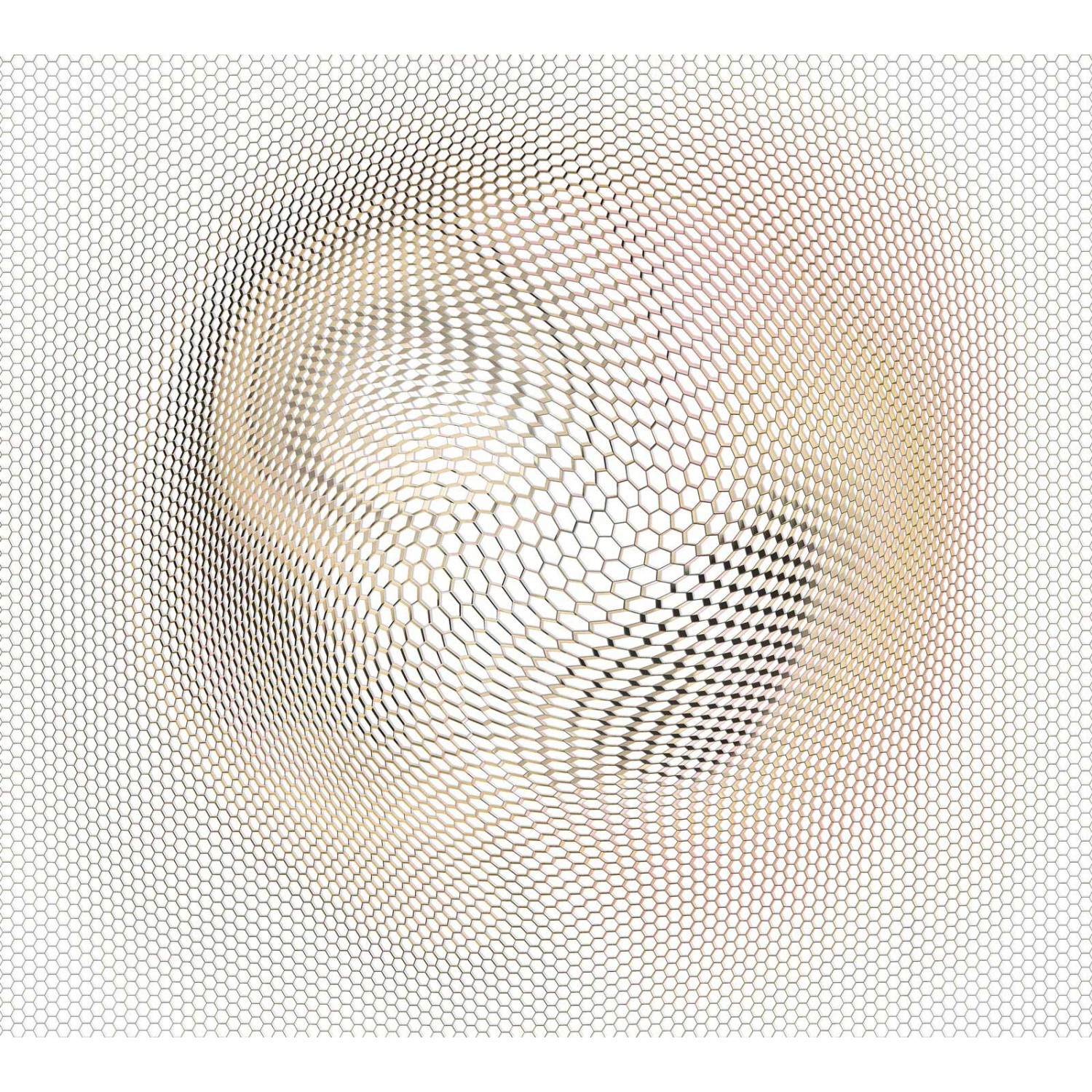 Bricoflor 3D Tapete Futuristisch Geometrische Fototapete in Weiß Gold Ideal günstig online kaufen