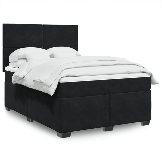 vidaXL Boxspringbett mit Matratze Schwarz 160x200 cm Samt2099691 günstig online kaufen