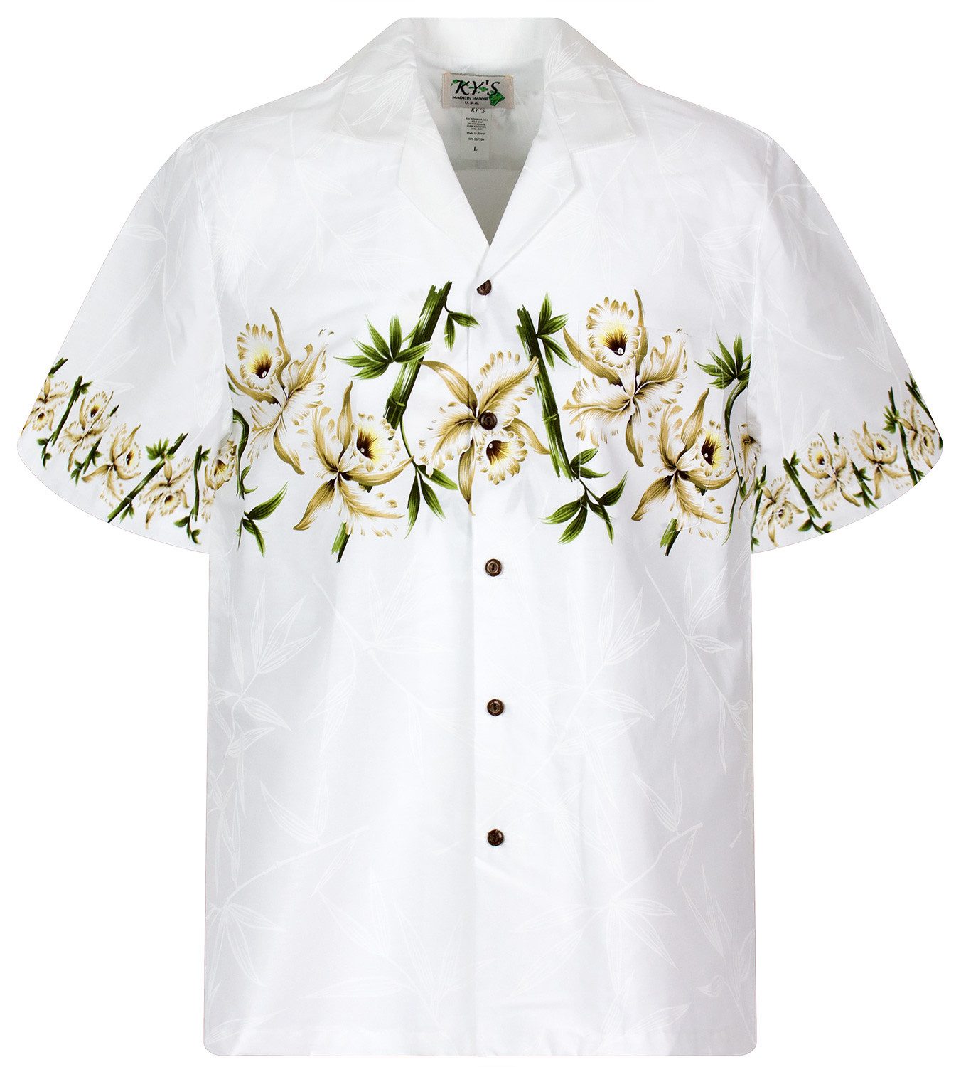 KY's Hawaiihemd Bambus Brustdruck Original Hawaiihemd günstig online kaufen