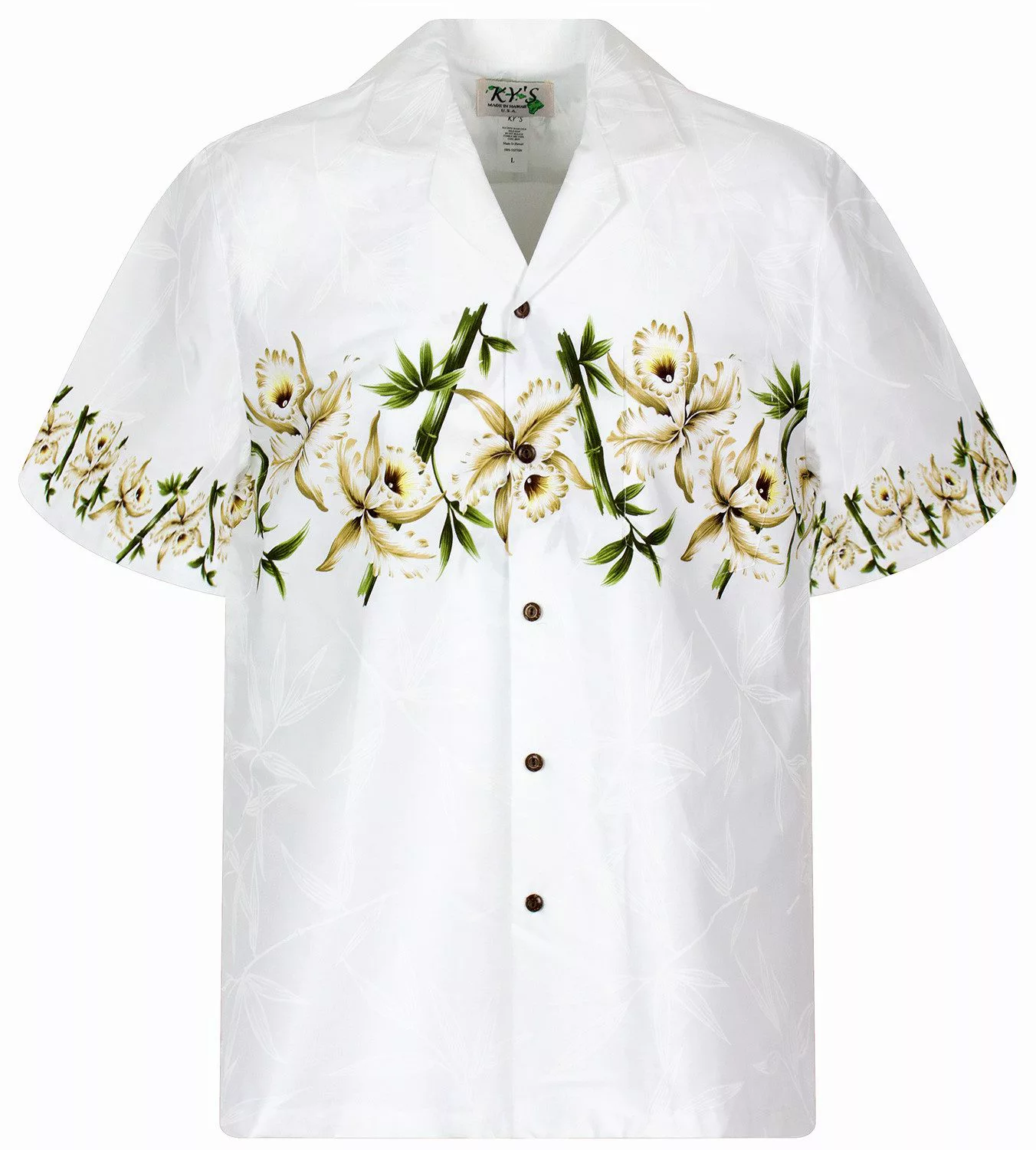 KY's Hawaiihemd Bambus Brustdruck Original Hawaiihemd günstig online kaufen