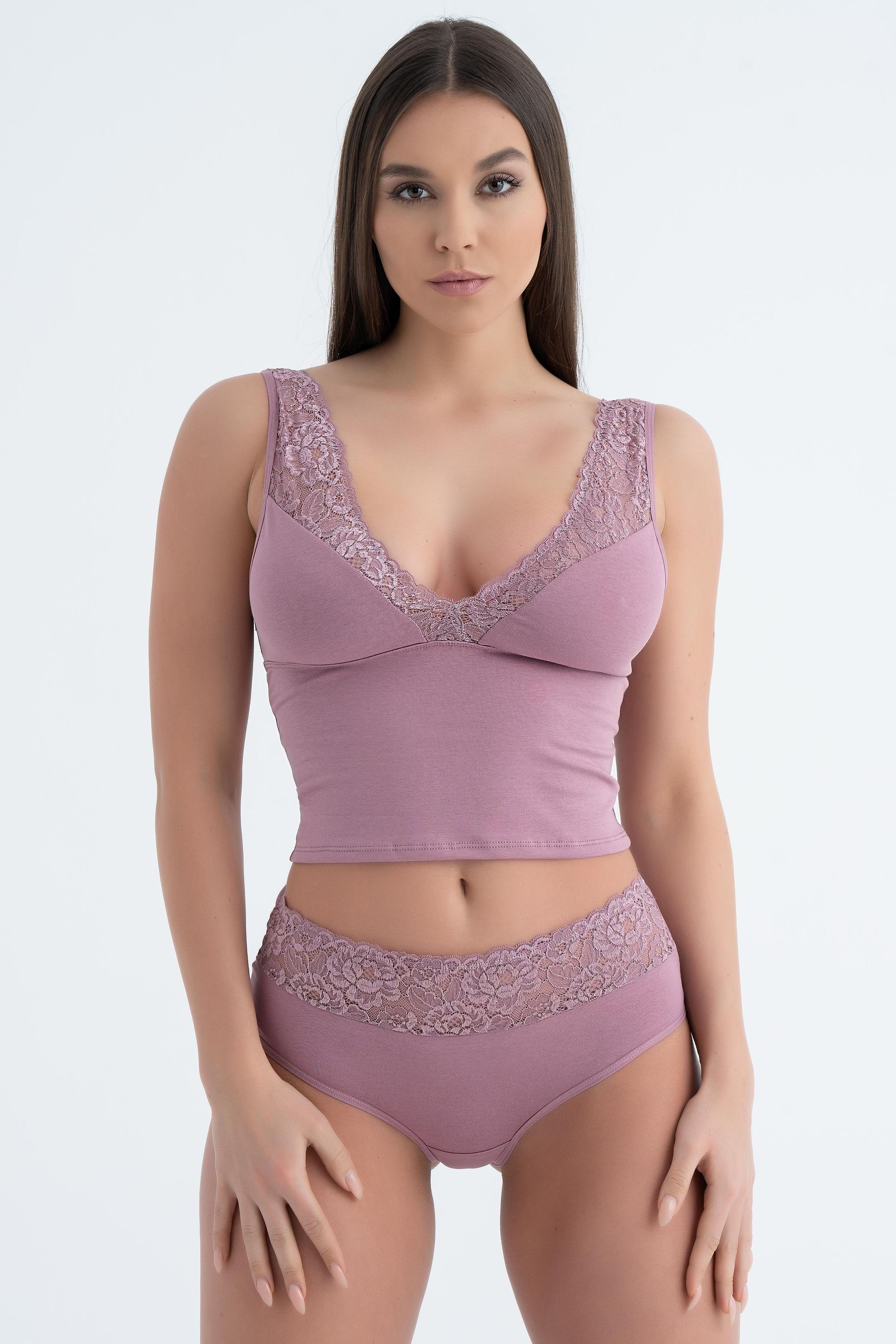 Evoni Set: Tanktop Wäsche Set Spitze günstig online kaufen