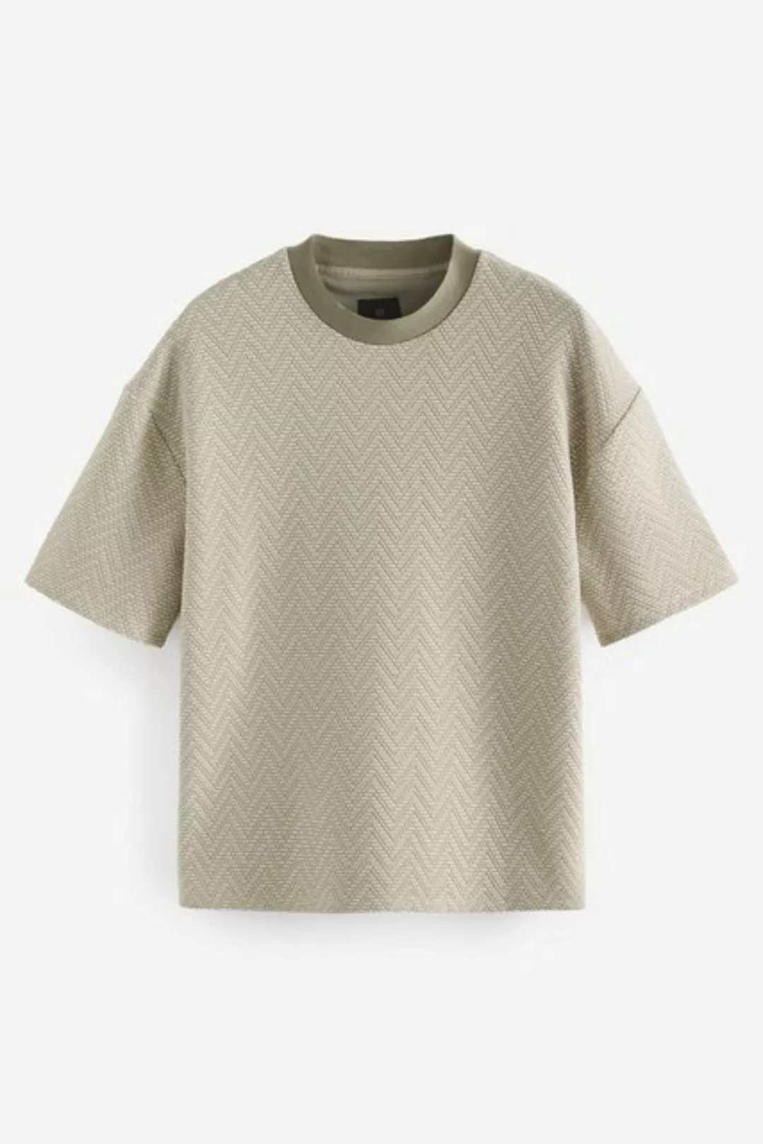 Next T-Shirt Relaxed Fit T-Shirt mit Zickzack-Struktur (1-tlg) günstig online kaufen