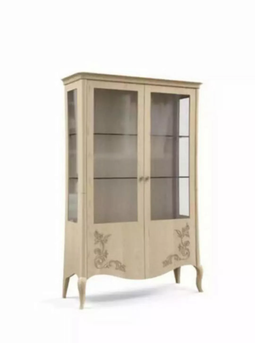 JVmoebel Vitrine Beige Vitrine Holz Klassische Anrichte Design Möbel Italie günstig online kaufen