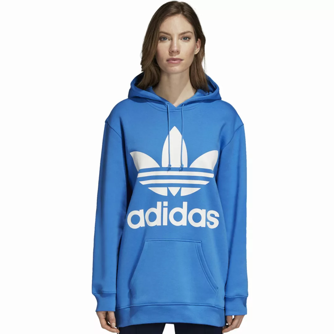 adidas Originals Oversized Trefoil Hoodie Damen-Kapuzenpullover Blue günstig online kaufen