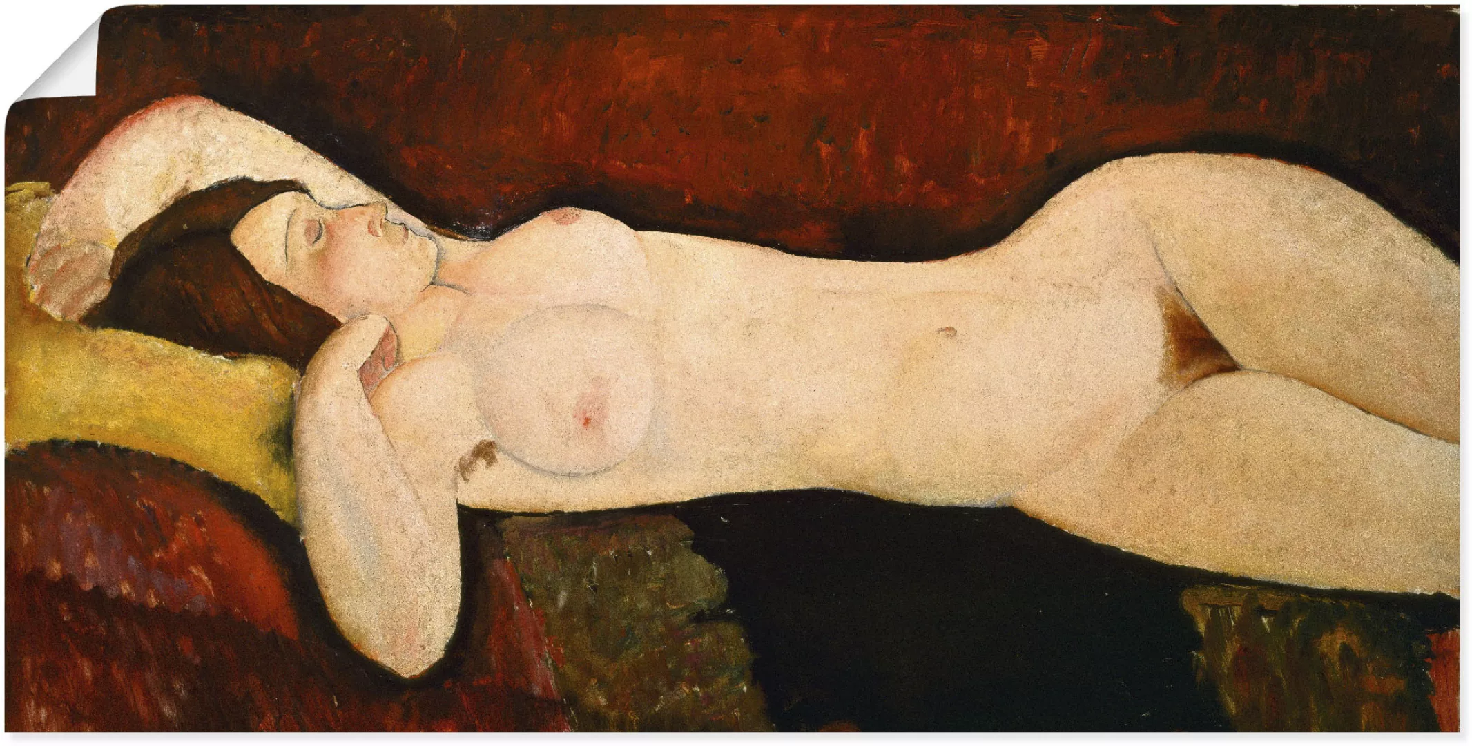 Artland Wandbild "Akt einer schlafenden Frau", Frau, (1 St.), als Leinwandb günstig online kaufen