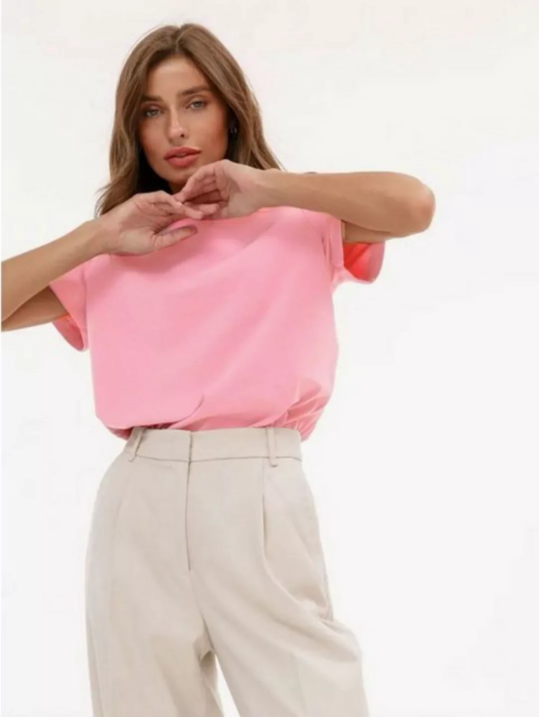saburona Kurzarmshirt Sommerliche vielseitige Rundhals-T-Shirts für Damen, günstig online kaufen