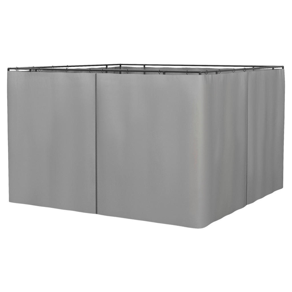 Outsunny Pavillon-Zubehör hellgrau Edelstahl H/L: ca. 302x205 cm günstig online kaufen