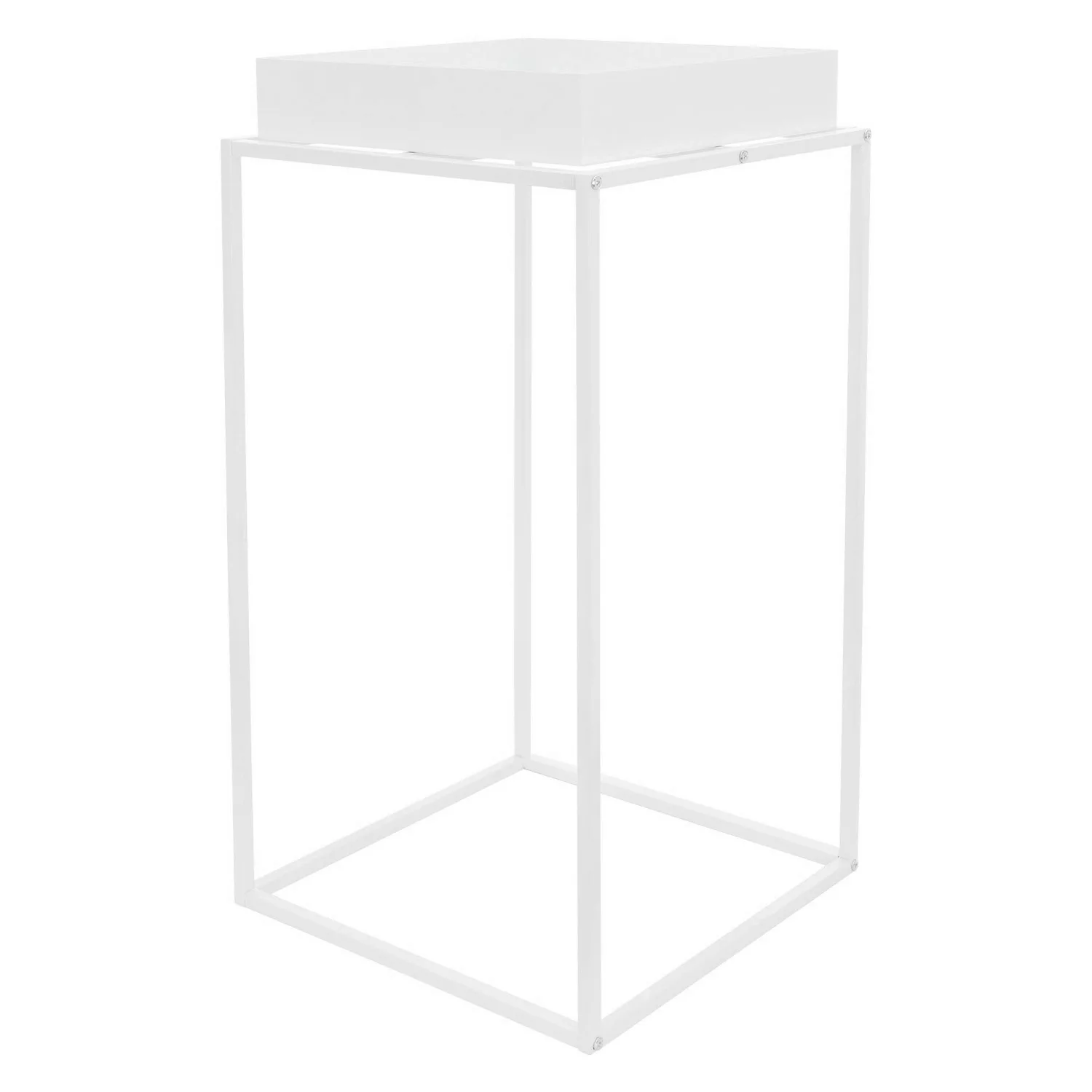 ML-Design Pflanzenständer 3Er Set Weiß aus Metall 45x45x88 cm Quadratisch günstig online kaufen