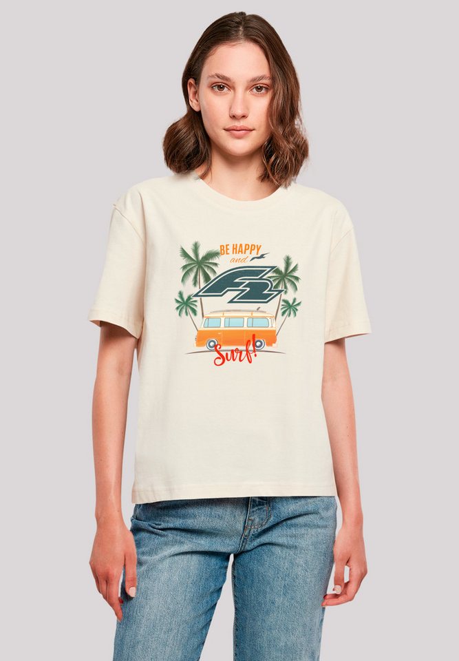 F2 T-Shirt F2 Be Happy And Surf Bulli Sommer Sommer, Surfer, Sport günstig online kaufen