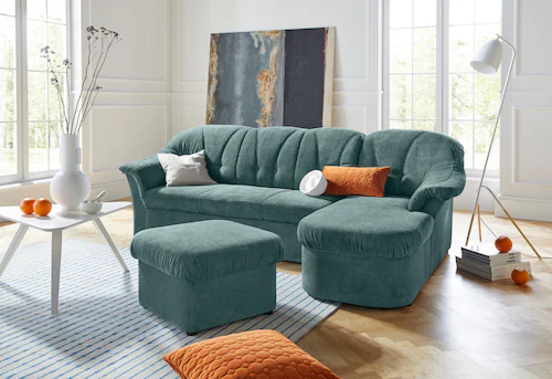 DOMO collection Ecksofa »Pegnitz, elegante Rückensteppung, komfortabel, L-F günstig online kaufen