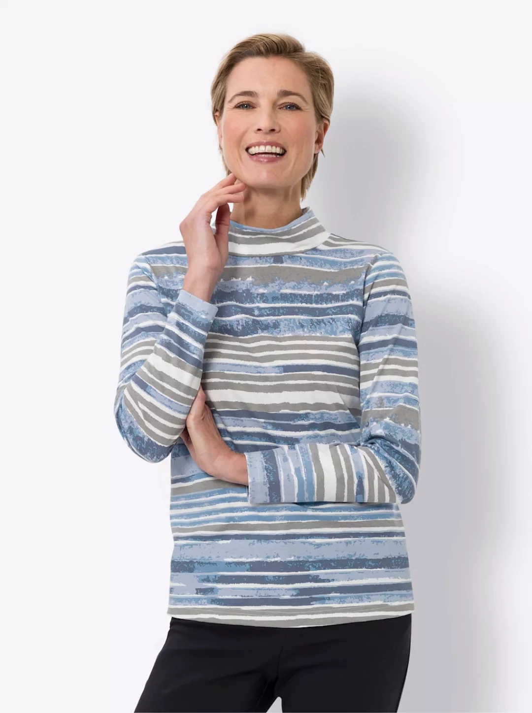 Classic Basics Stehkragenshirt "Stehkragen-Shirt", (1 tlg.) günstig online kaufen