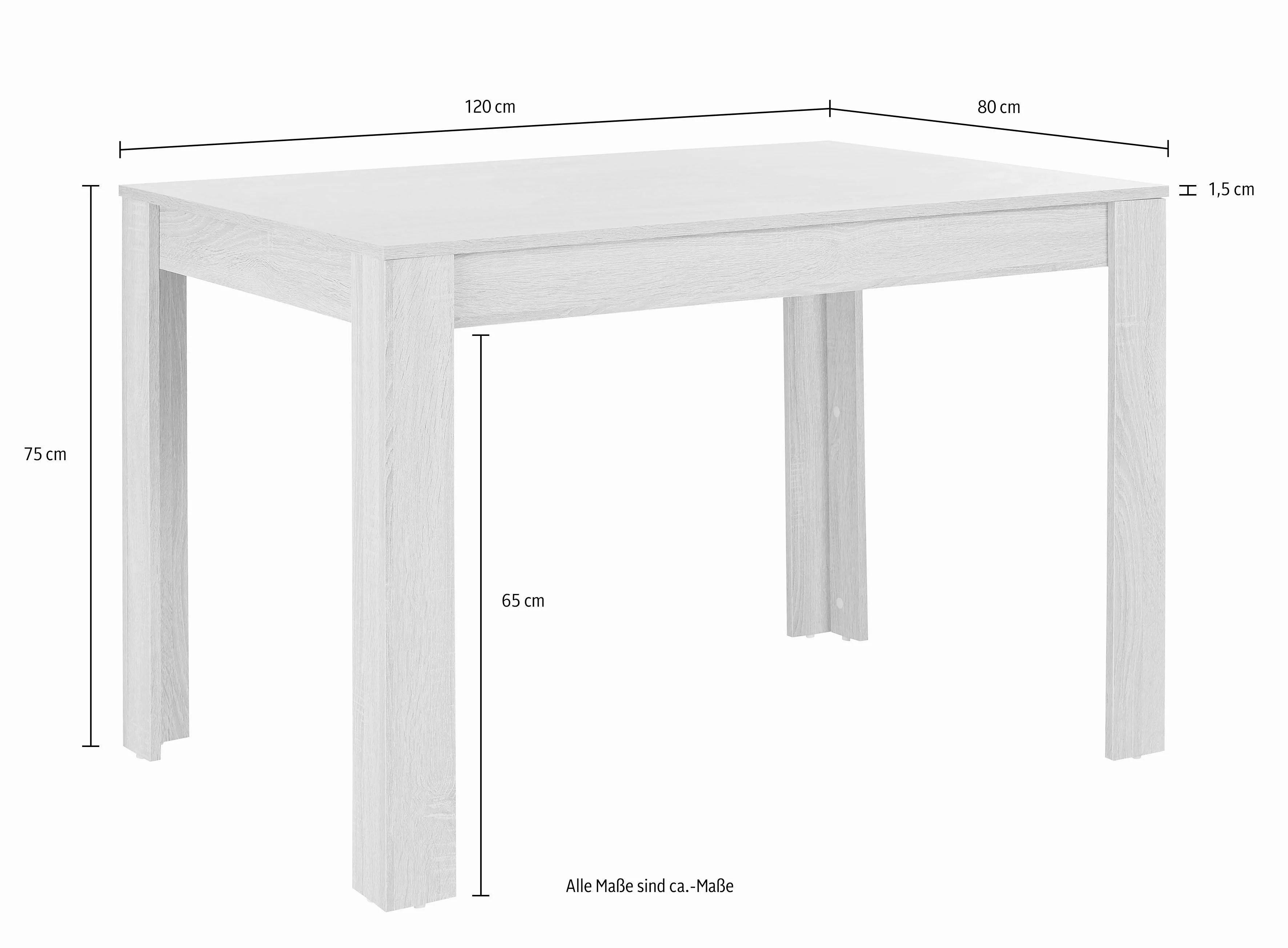 INOSIGN Esstisch, Breite 120 cm günstig online kaufen