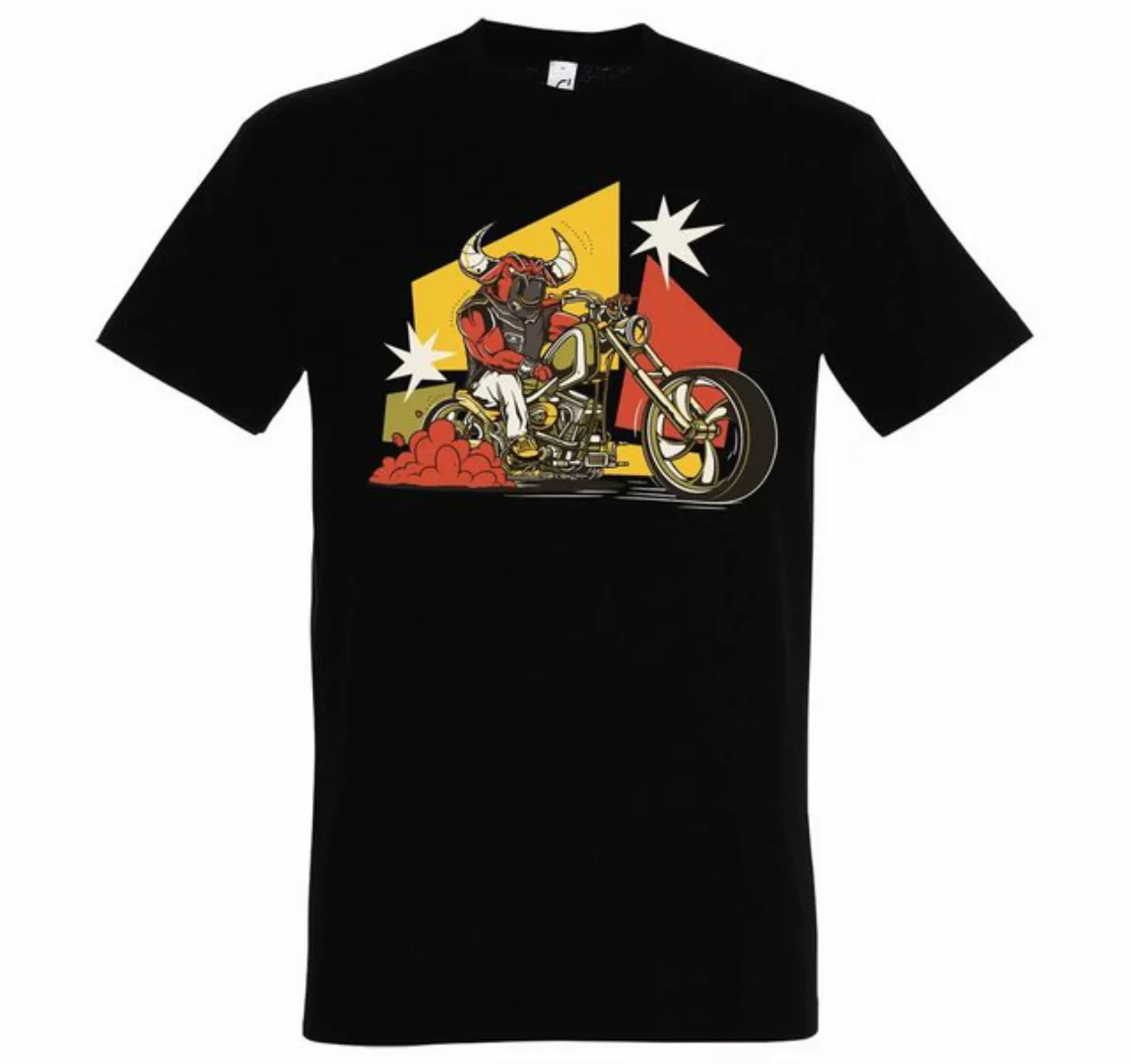 Youth Designz T-Shirt Biker Bull Motorrad Herren T-Shirt mit trendigem Fron günstig online kaufen