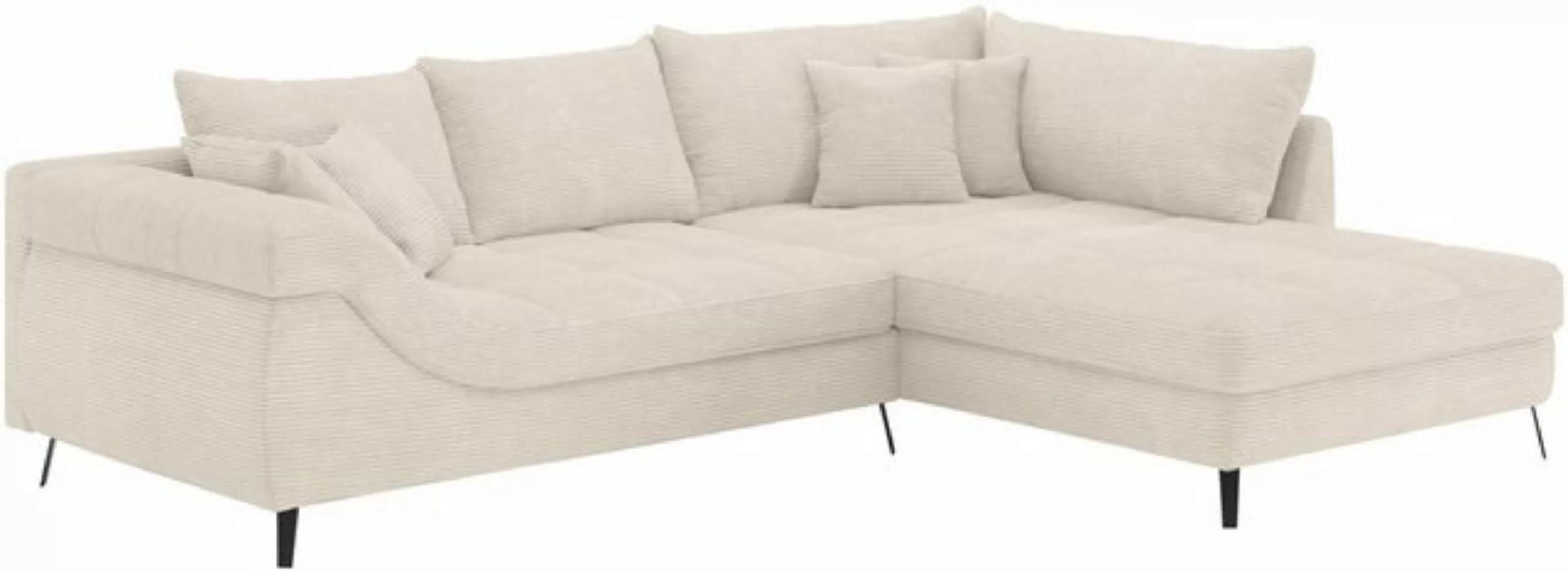 INOSIGN Ecksofa "Portofino, L-Form", Mit Kaltschaumpolsterung, bis 140 kg b günstig online kaufen