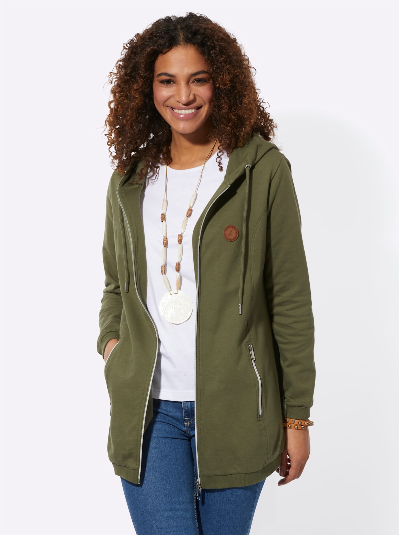 Casual Looks Shirtjacke "Sweatjacke", (1 tlg.) günstig online kaufen