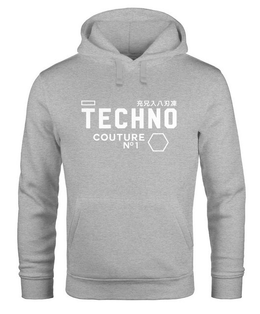 Neverless Hoodie Techno Kapuzen-Pullover Hoodie Herren Männer Neverless® günstig online kaufen