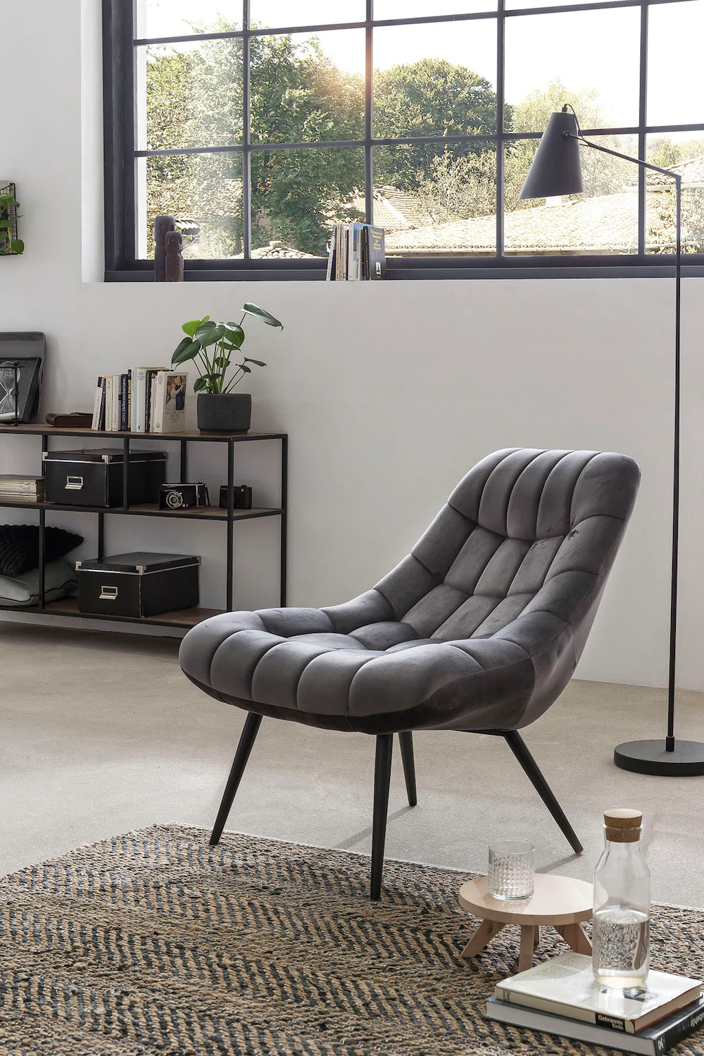 SalesFever Relaxsessel "Toulon - Komfortabler Loungesessel", mit XXL-Steppu günstig online kaufen
