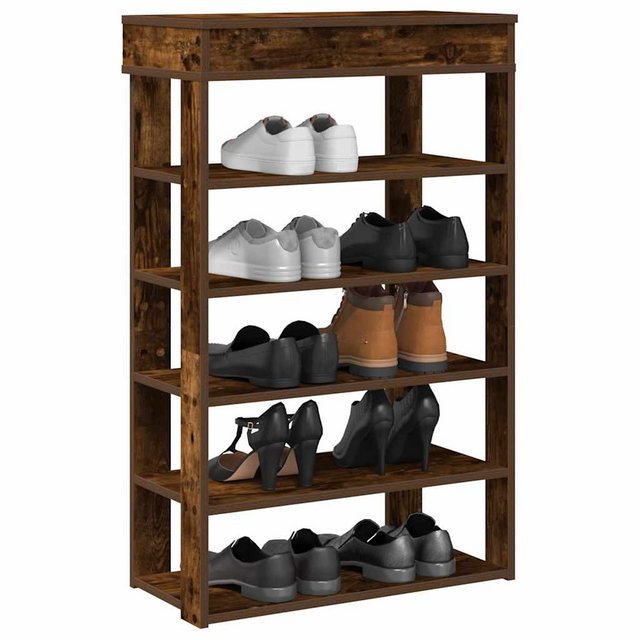 vidaXL Schuhschrank Schuhregal Räuchereiche 60x30x98 cm Holzwerkstoff günstig online kaufen