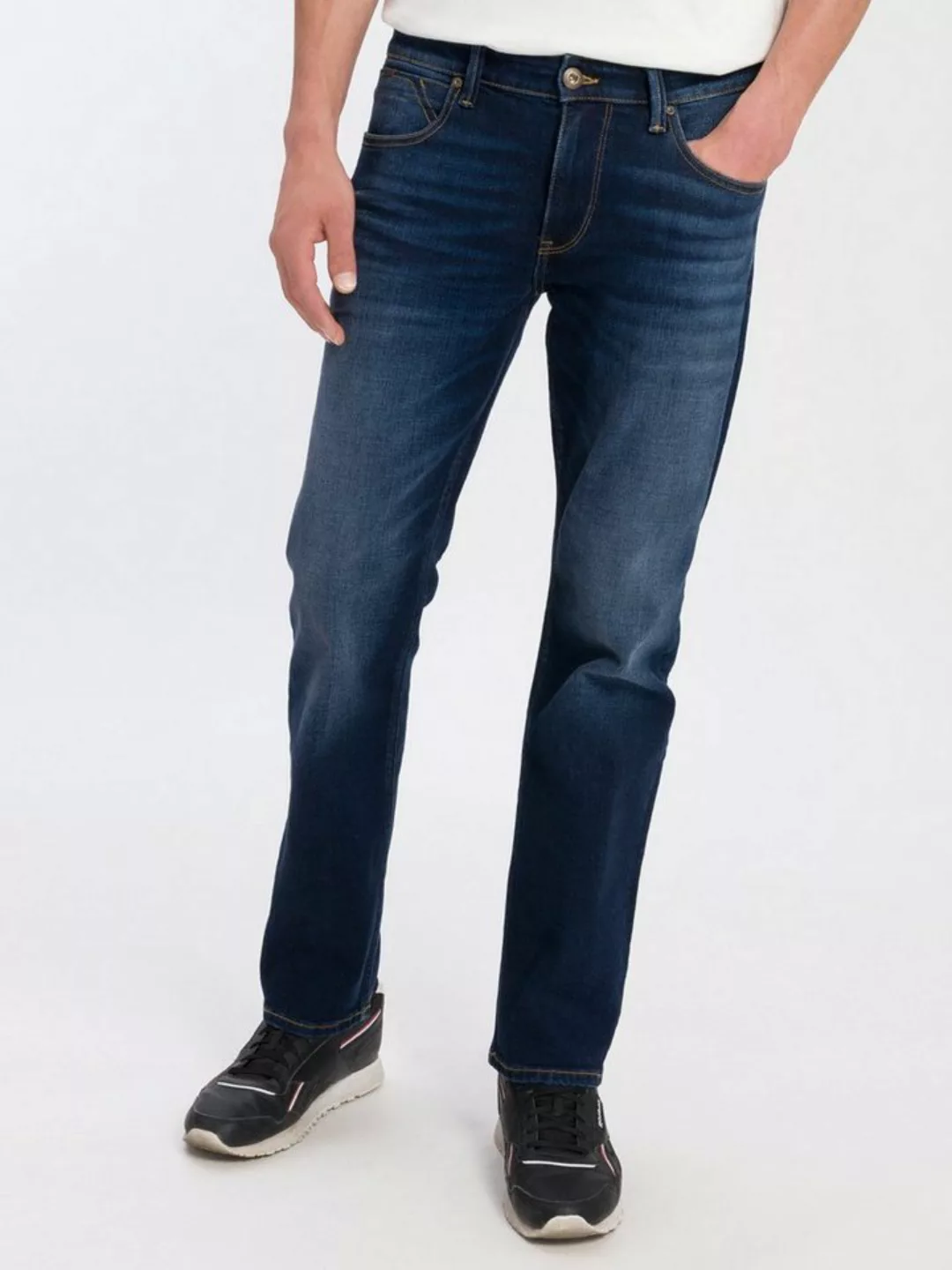 Cross Jeans Herren Jeans DYLAN - Regular Fit - Blau - Authentic Blue Used günstig online kaufen