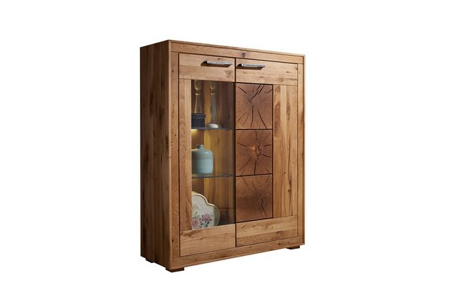 Main-Möbel GmbH Vitrine Highboard Kommode 103x135 Wildeiche geölt Danzig günstig online kaufen