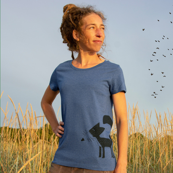 Franzi Fuchs T-shirt Damen In Dark Heather Indigo günstig online kaufen