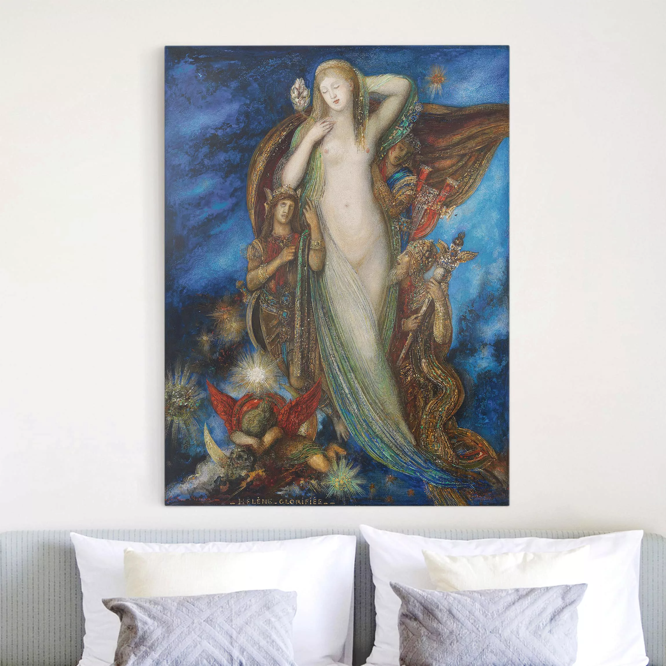 Leinwandbild Kunstdruck - Hochformat Gustave Moreau - Verherrlichung Helena günstig online kaufen