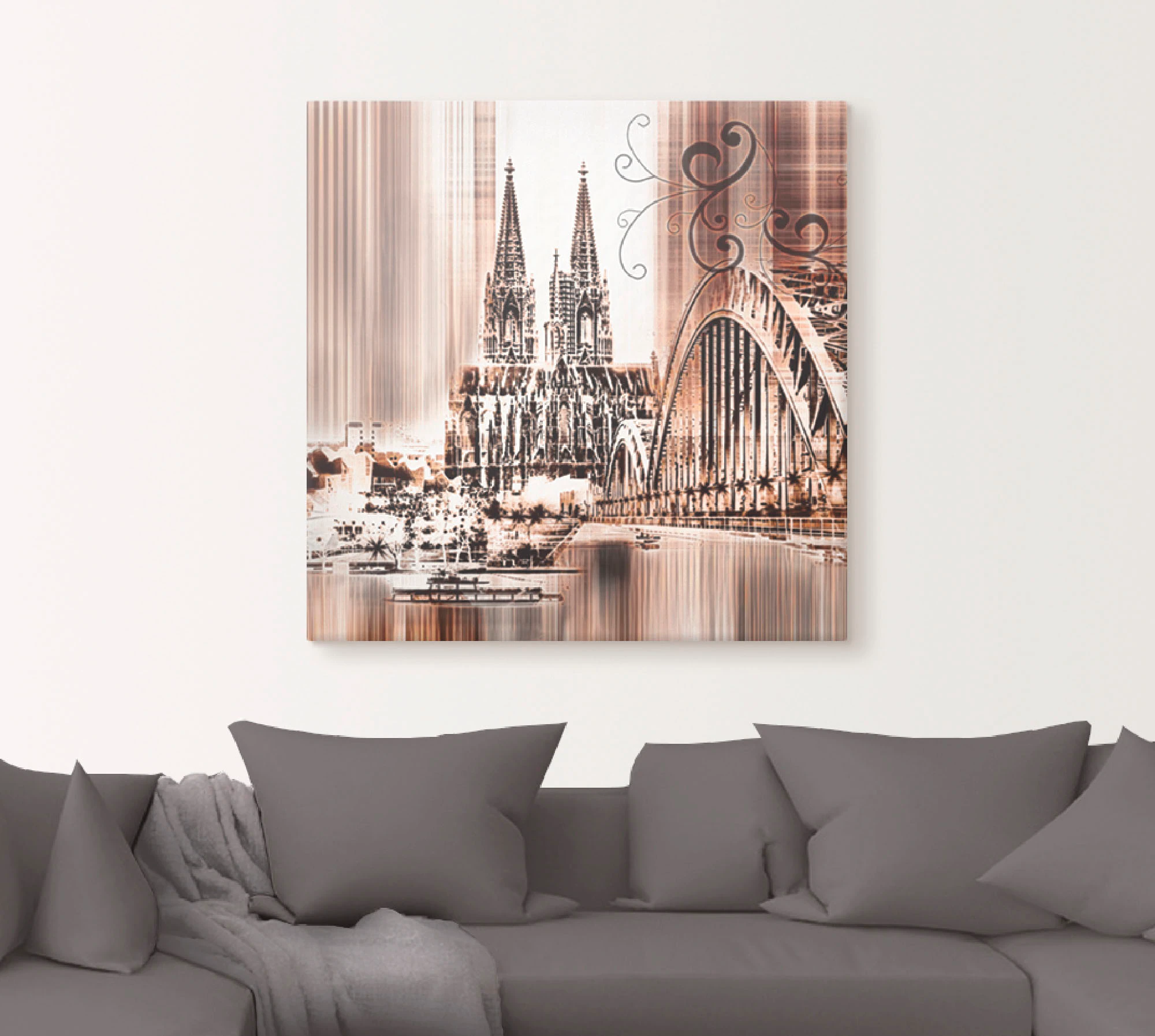 Artland Wandbild "Köln Skyline Collage VI", Architektonische Elemente, (1 S günstig online kaufen