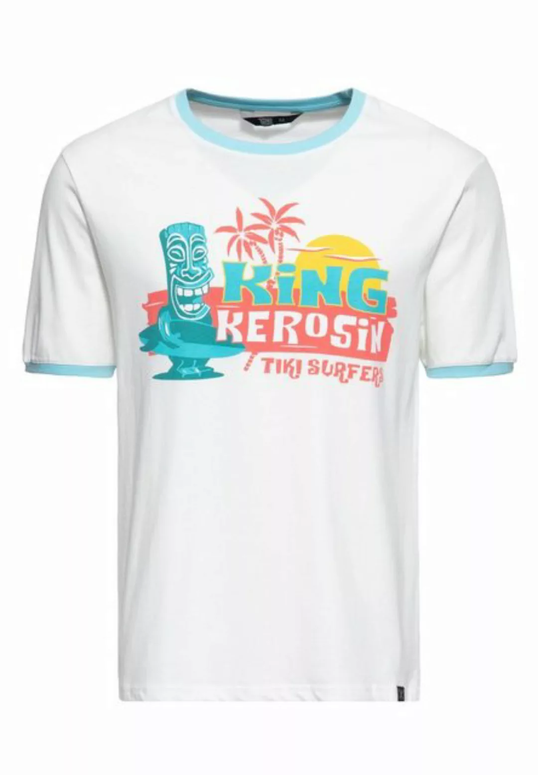 KingKerosin Print-Shirt Tiki Surfers (1-tlg) mit Hawaii-Tikki Design günstig online kaufen