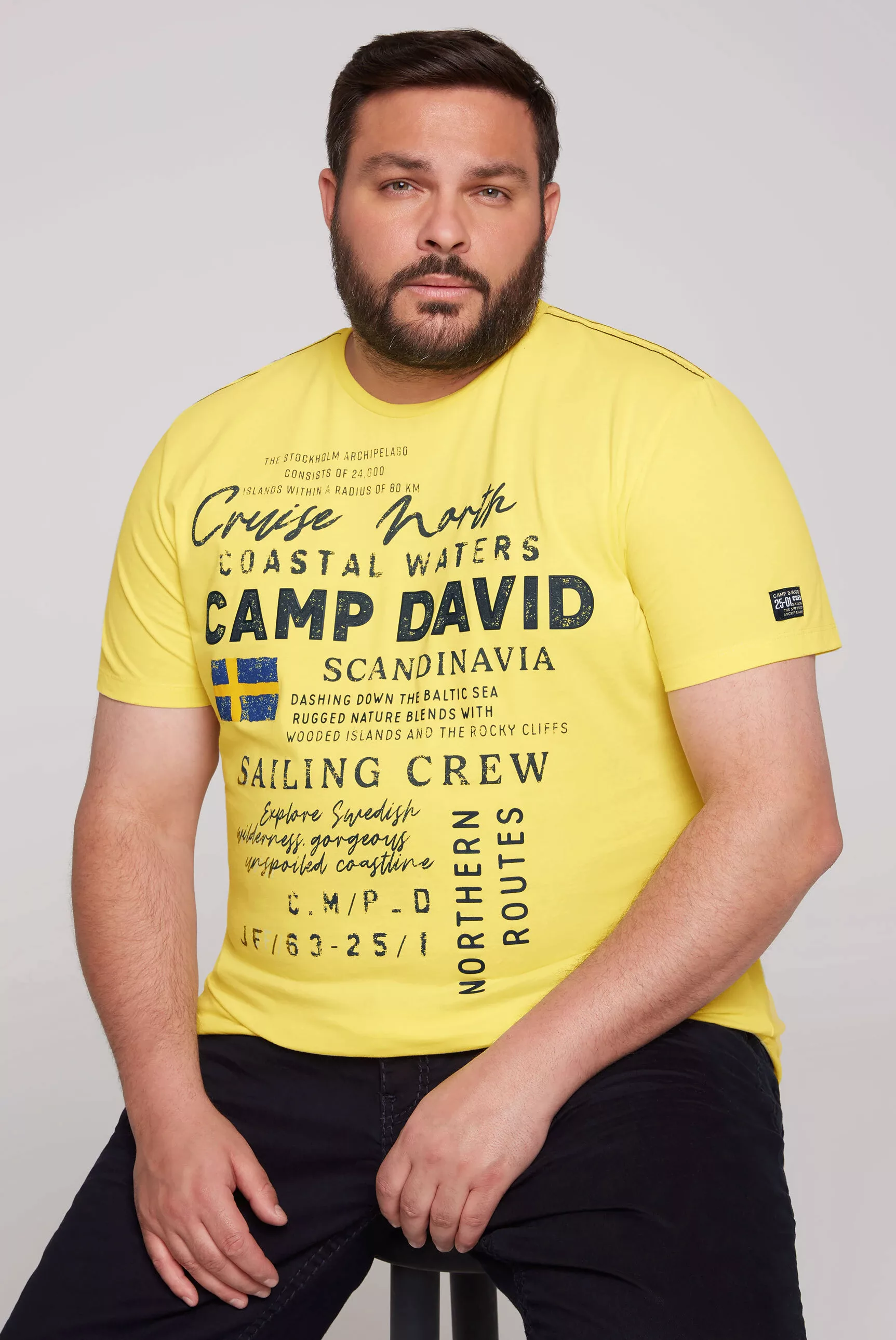 CAMP DAVID Rundhalsshirt, mit Baumwolle günstig online kaufen