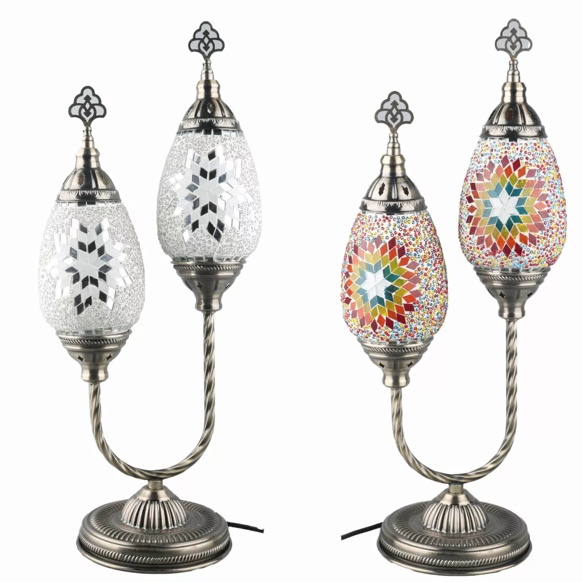 Tischlampe Dkd Home Decor Kristall Mosaik Metall Bunt Araber (24 X 15 X 55 günstig online kaufen