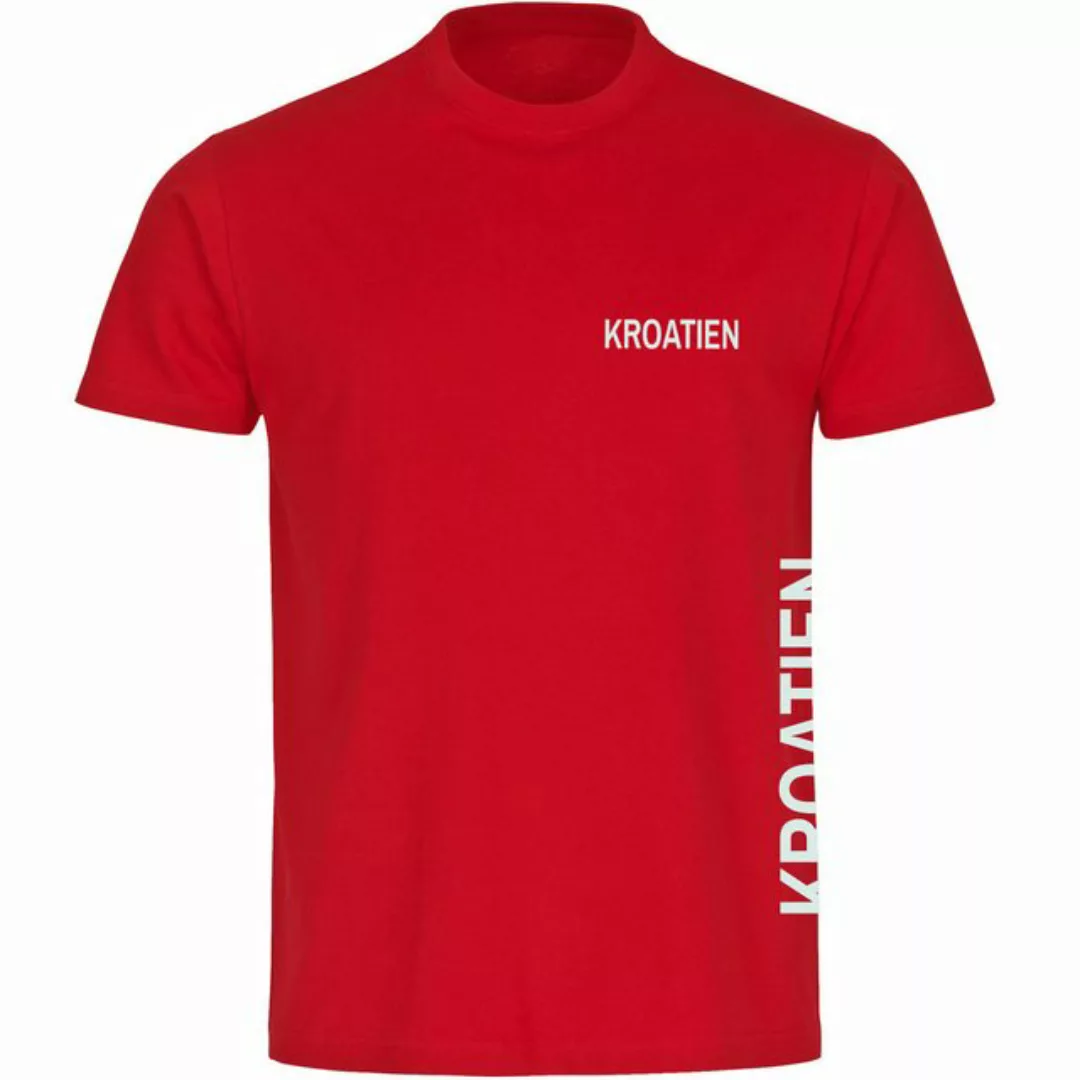 multifanshop T-Shirt Herren Kroatien - Brust & Seite - Männer günstig online kaufen