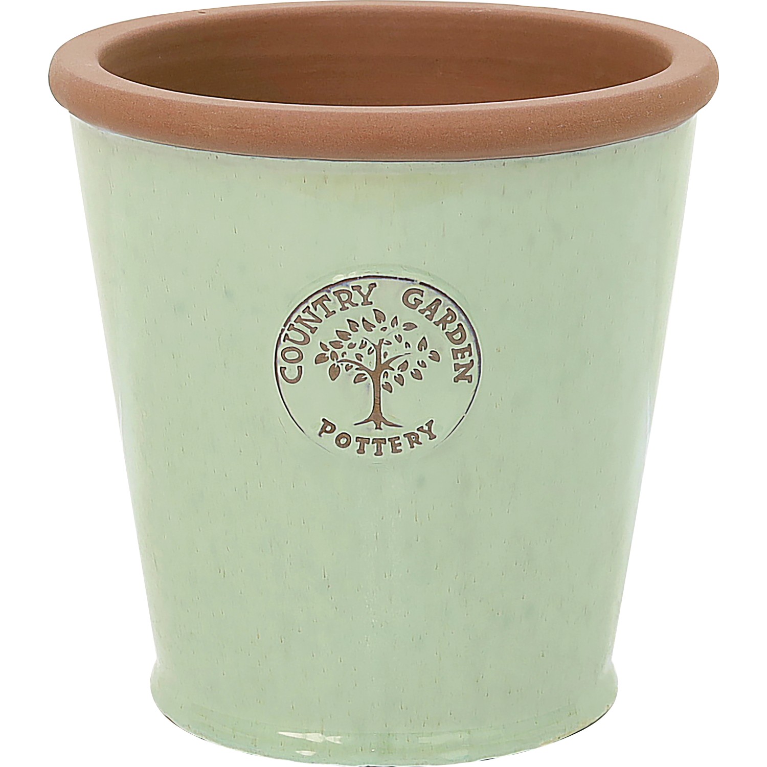 Pflanztopf Country Garden Pottery Keramik Grün-Beige 38 cm x 35 cm günstig online kaufen