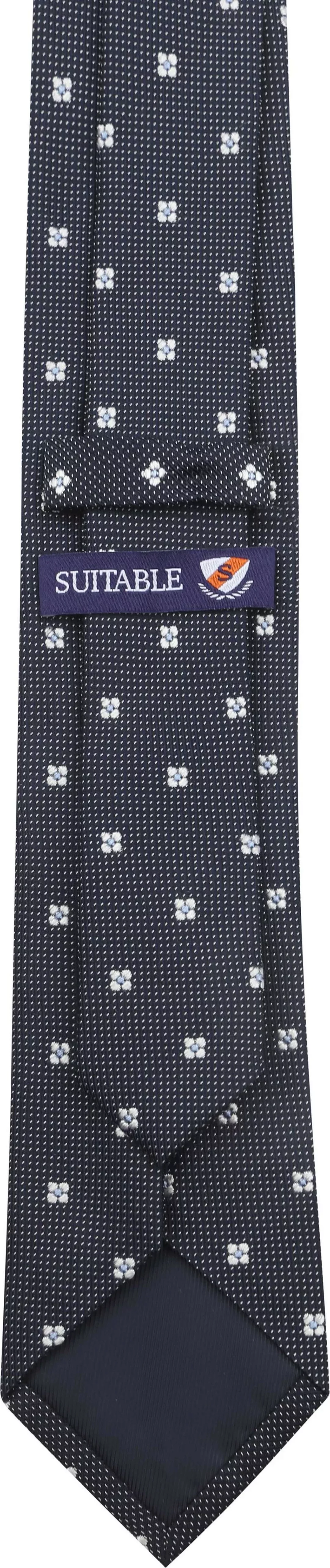 Suitable Krawatte Seide Blumen Navy - günstig online kaufen