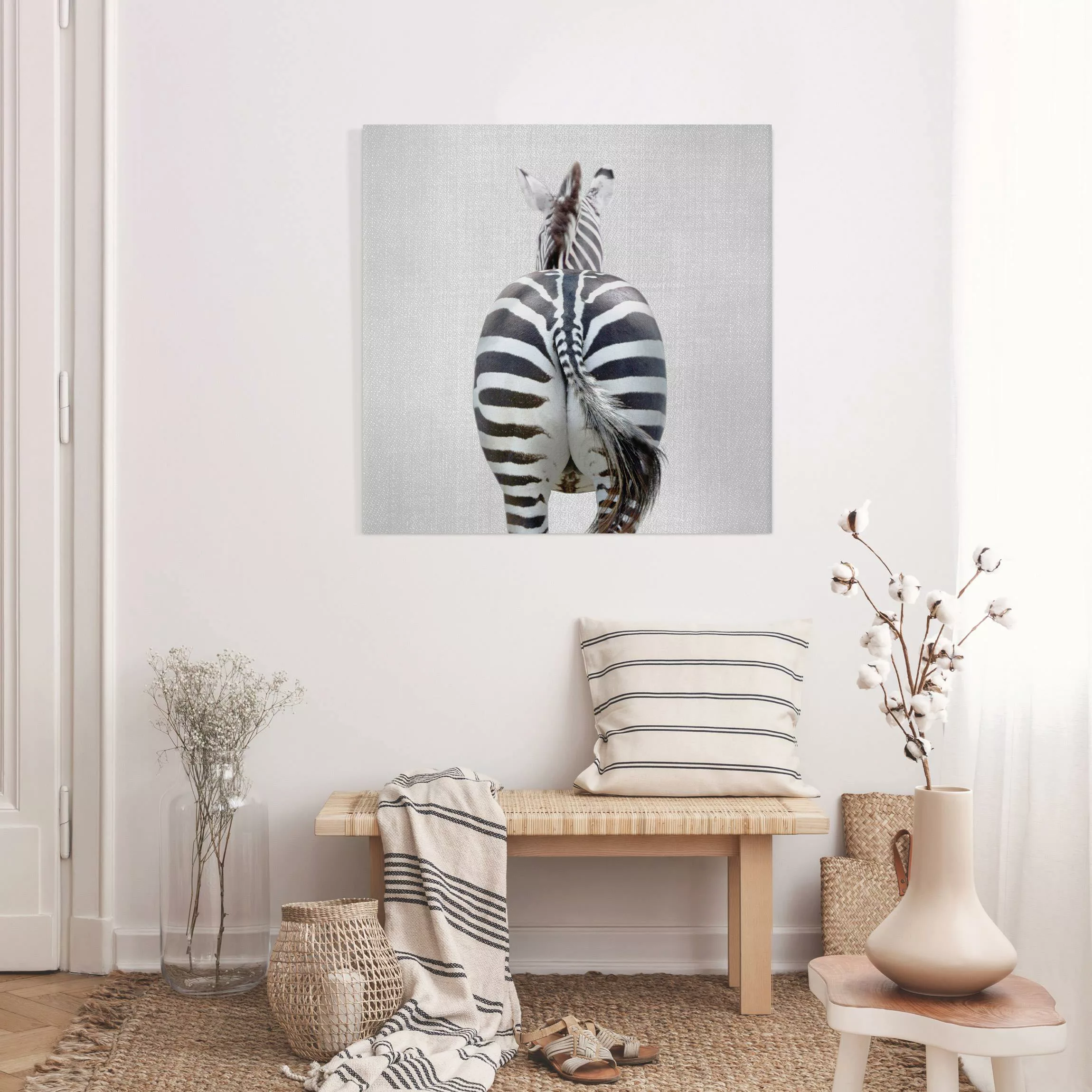 Leinwandbild Zebra von hinten günstig online kaufen