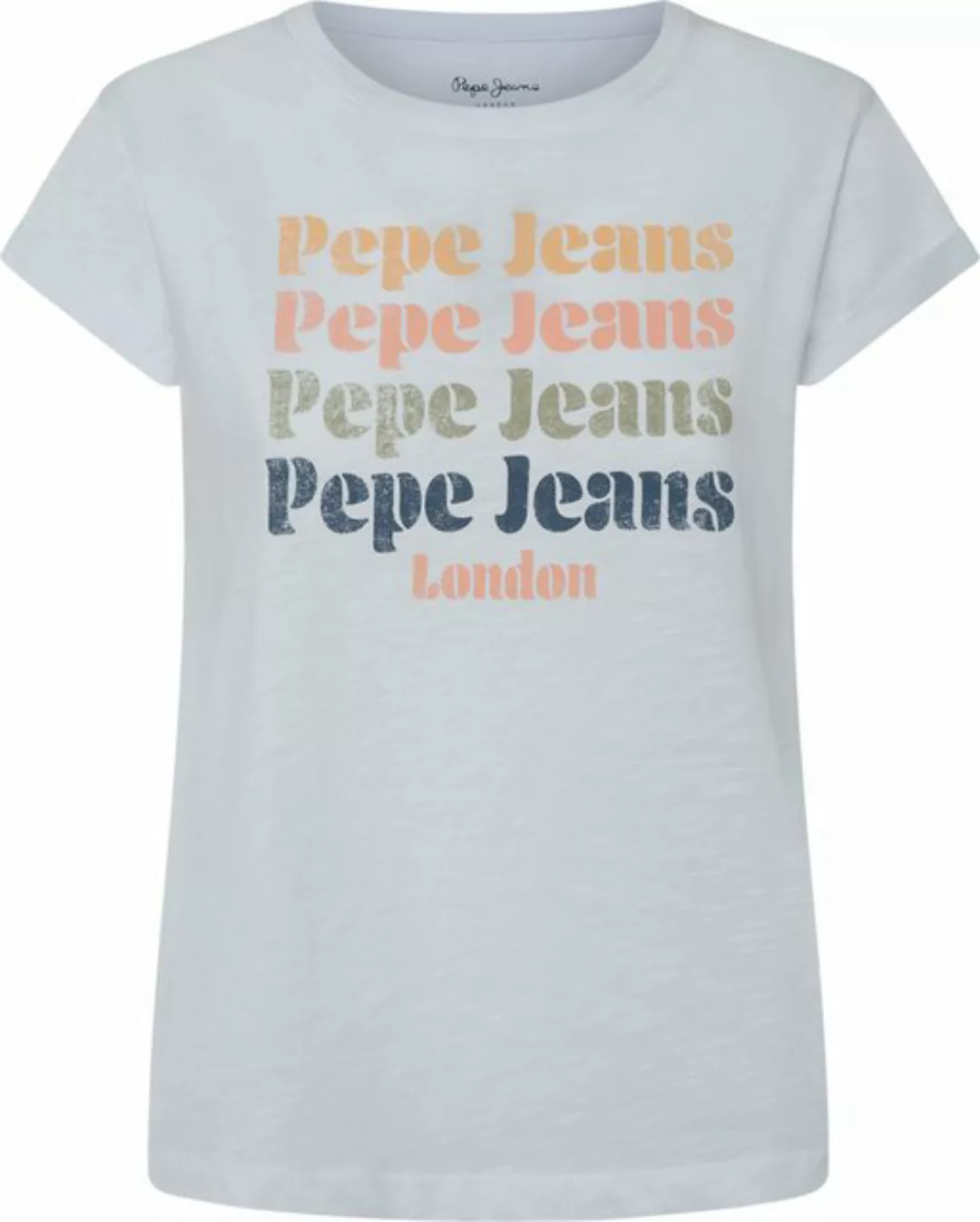 Pepe Jeans T-Shirt EILEEN aus strukturierter Baumwollqualiät günstig online kaufen