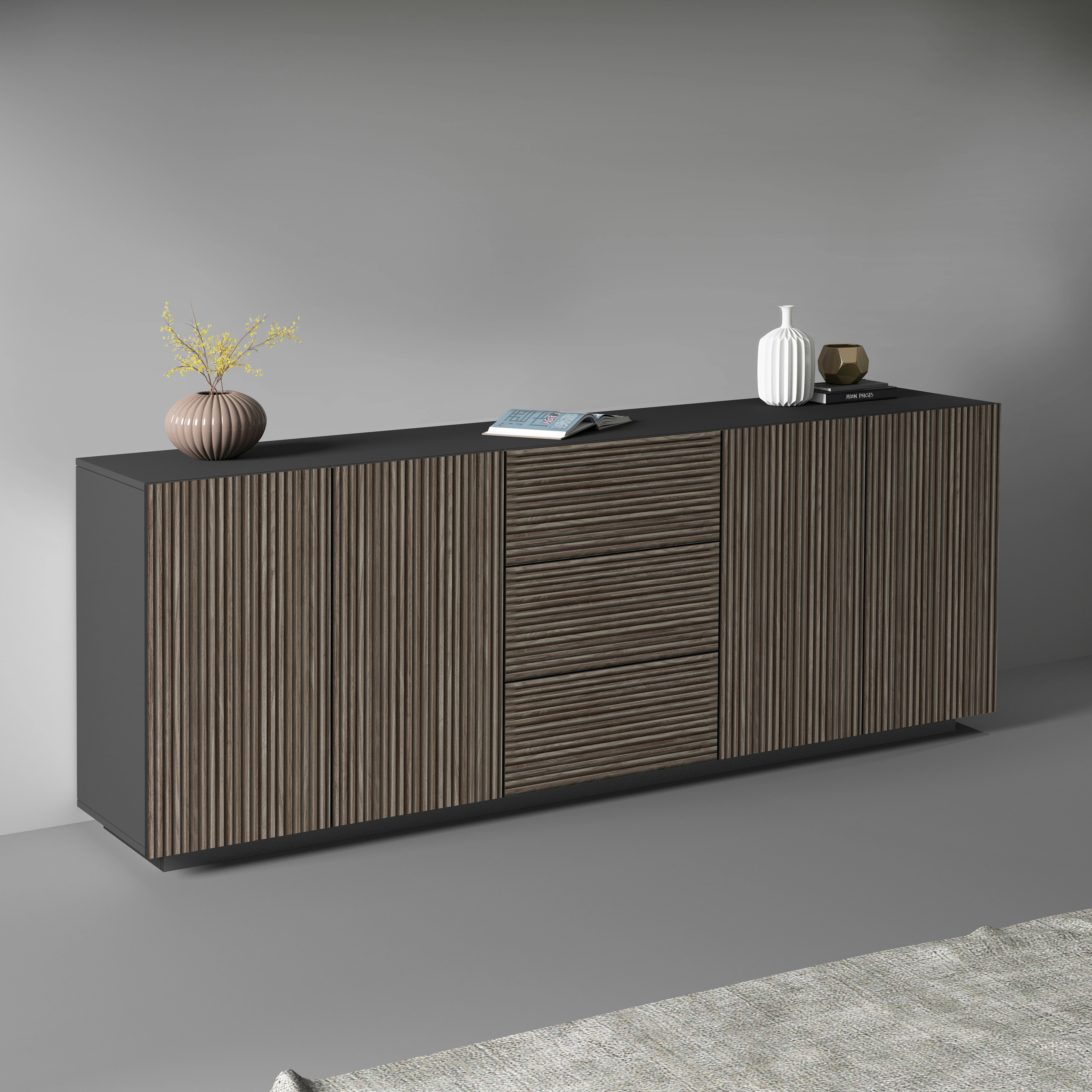 INOSIGN Sideboard "VEGA Sideboard,Kommode,220 cm", mit 4 Türen und 3 Schubl günstig online kaufen