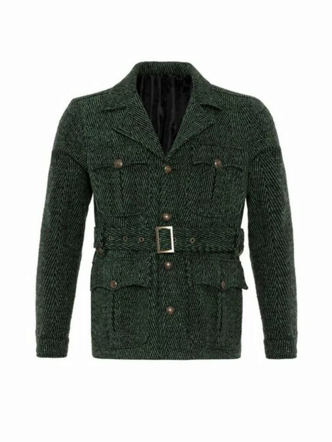 Antioch Wintermantel Herringbone Patterned Coat Belt Detailed günstig online kaufen