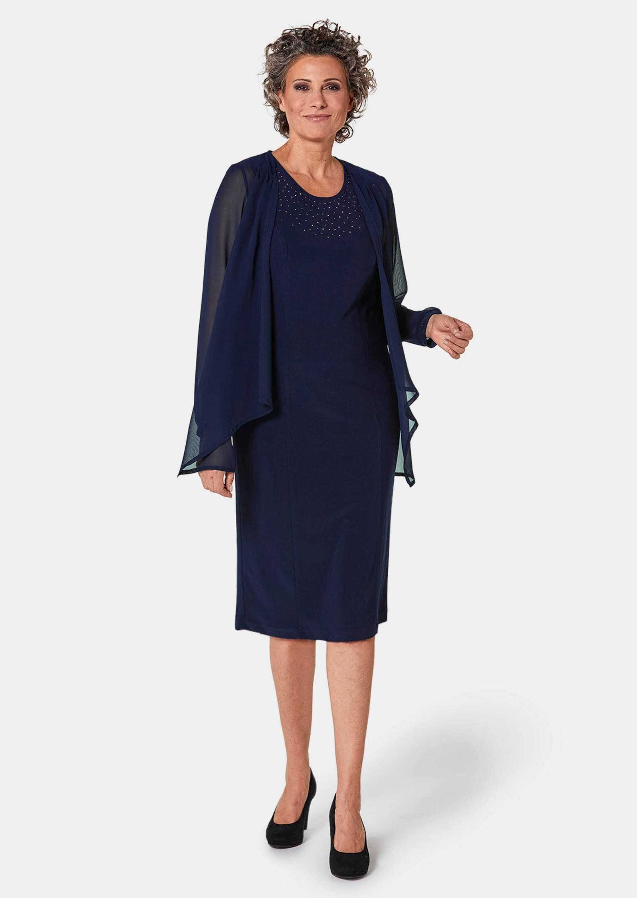 GOLDNER Jerseykleid Kurzgröße: Kleid mit feinem günstig online kaufen