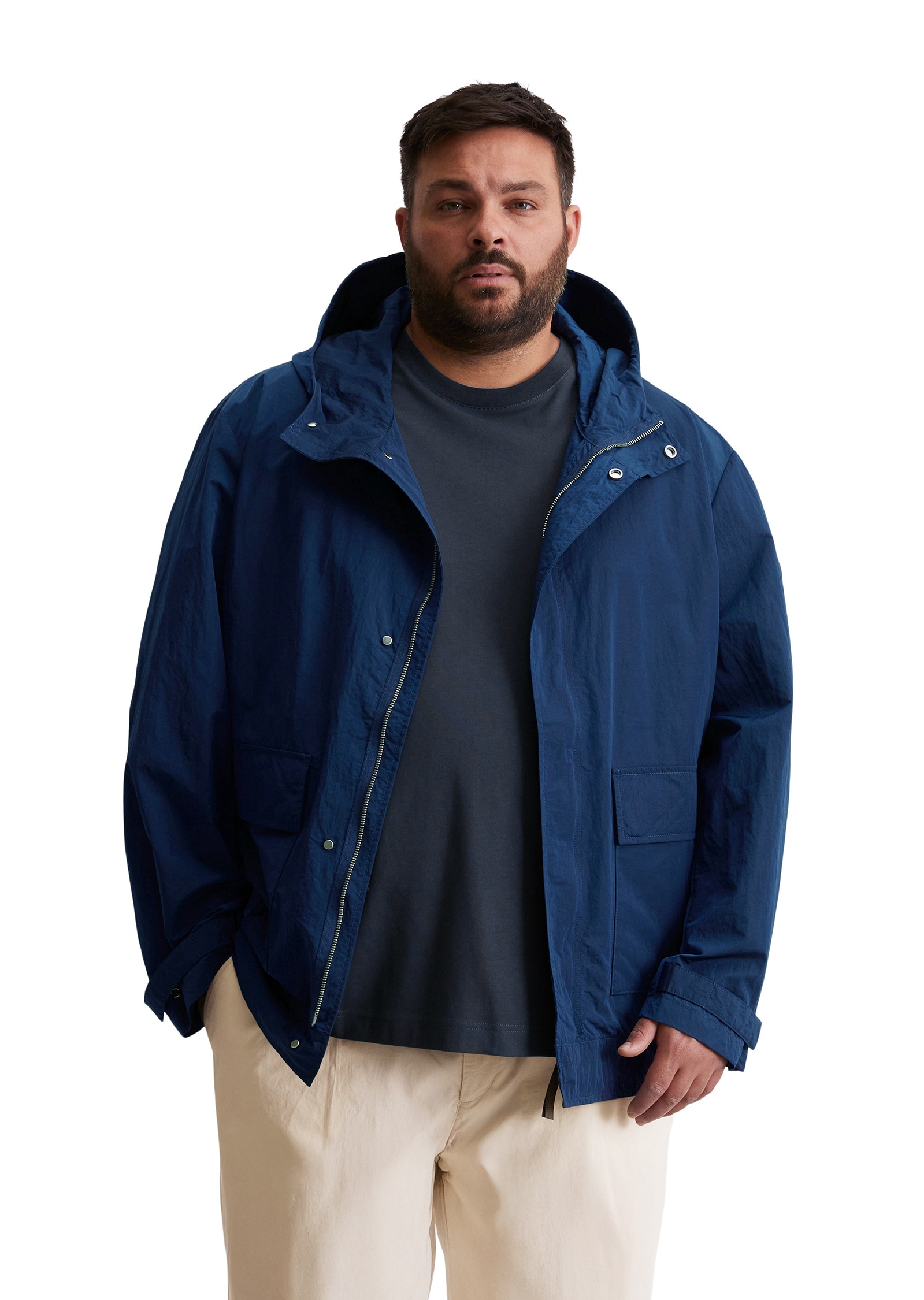 Marc OPolo Outdoorjacke "aus wasserabweisendem Material", mit Kapuze günstig online kaufen